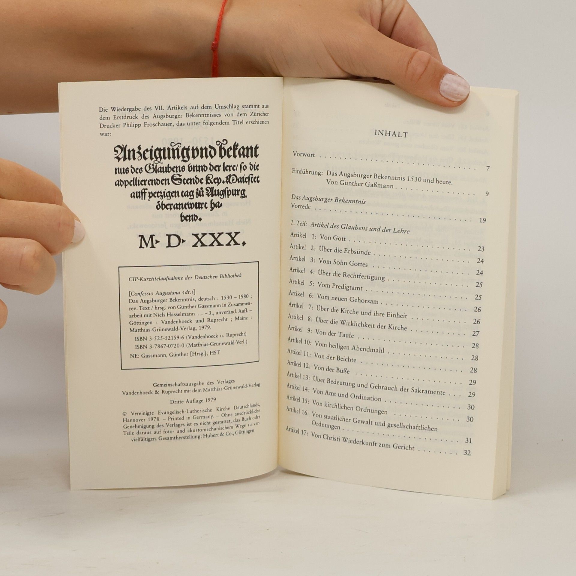 Niels Hasselmann Das Augsburger Bekenntnis Deutsch 1530-1980. Revidierter Text