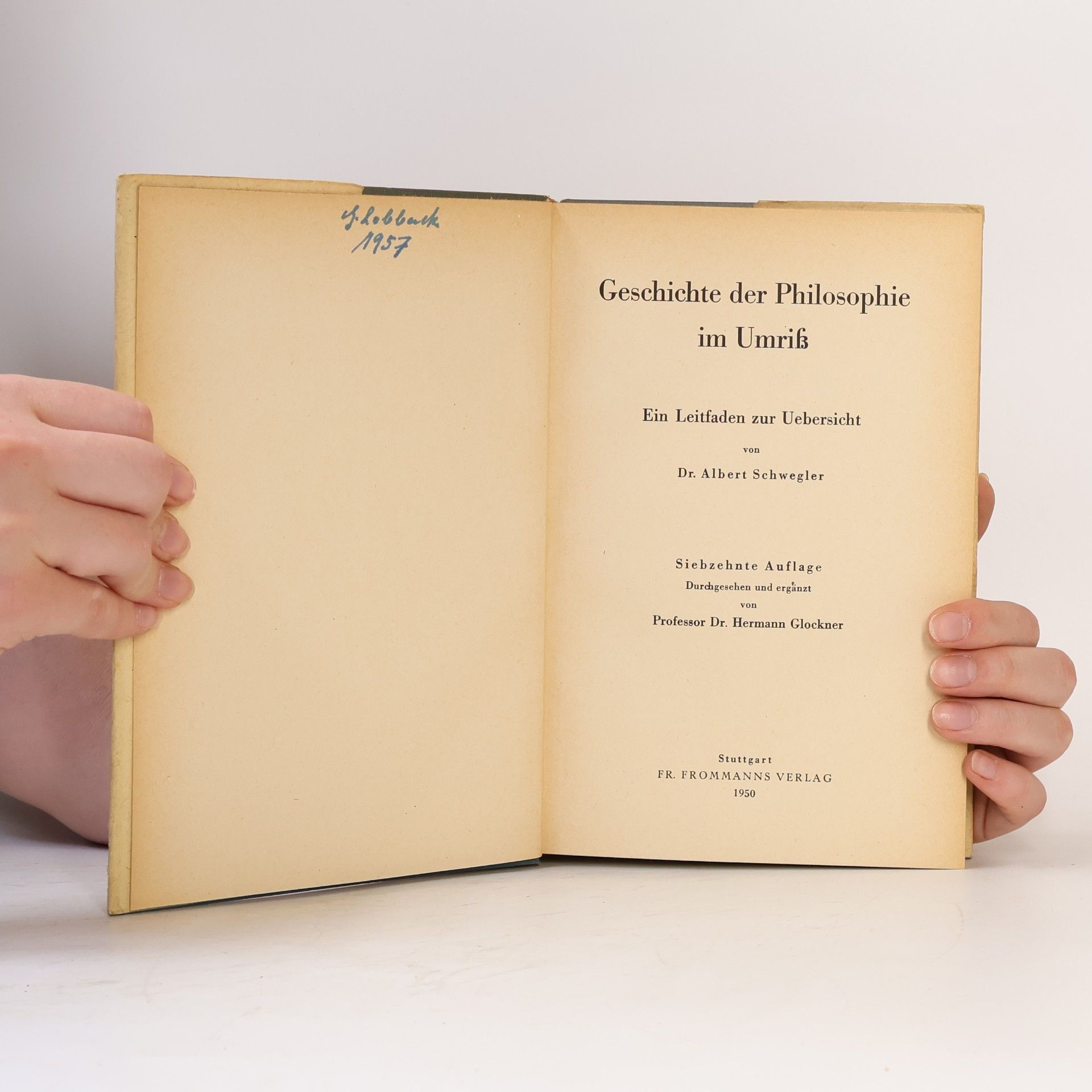 Albert Schwegler Geschichte der Philosophie im Umriß