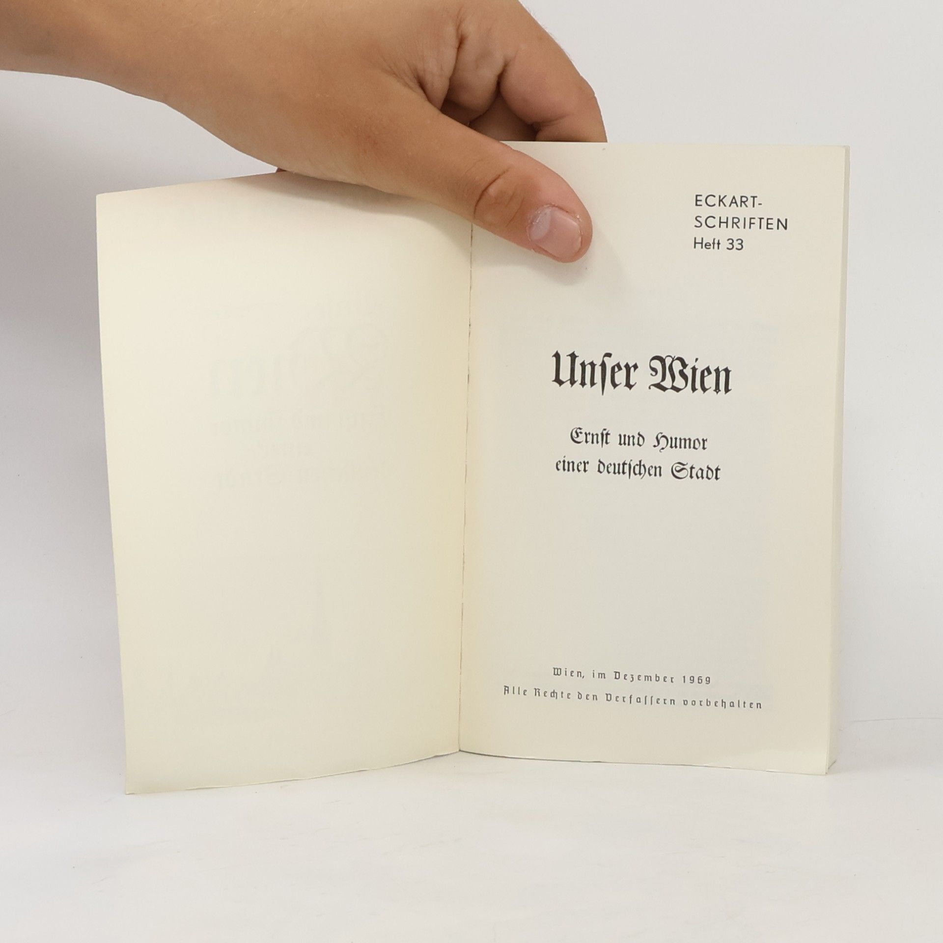 Autorenkollektiv Unser Wien. Ernst und Humor einer deutschen Stadt