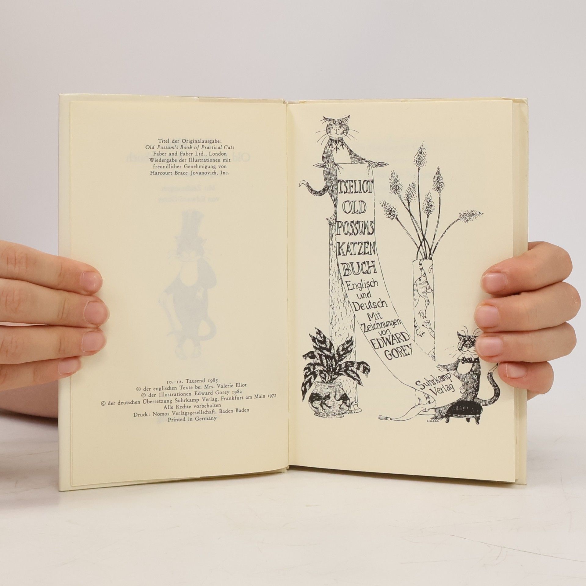 T. S. Eliot Old Possums. Katzenbuch