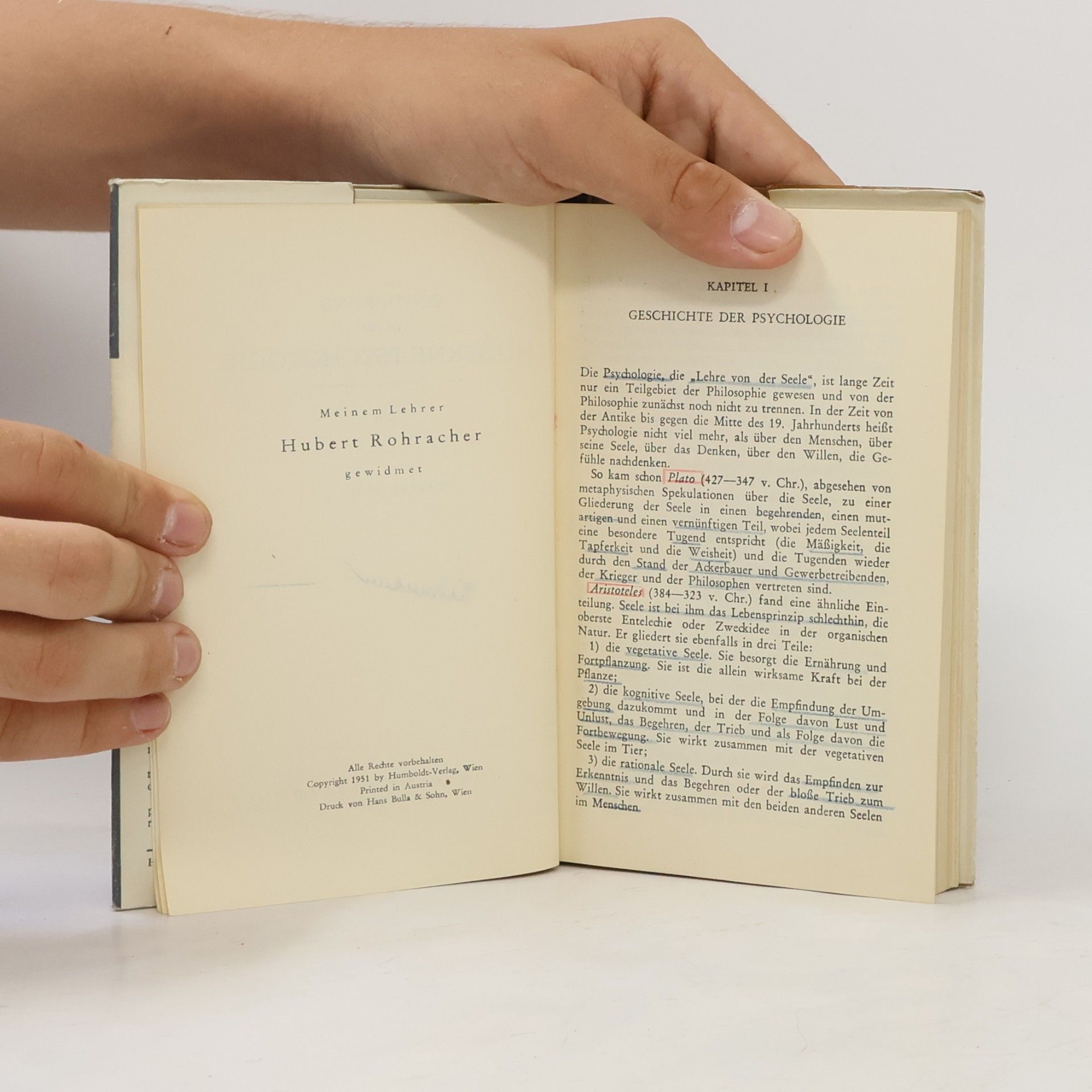 Walter Toman Einführung in die moderne Psychologie