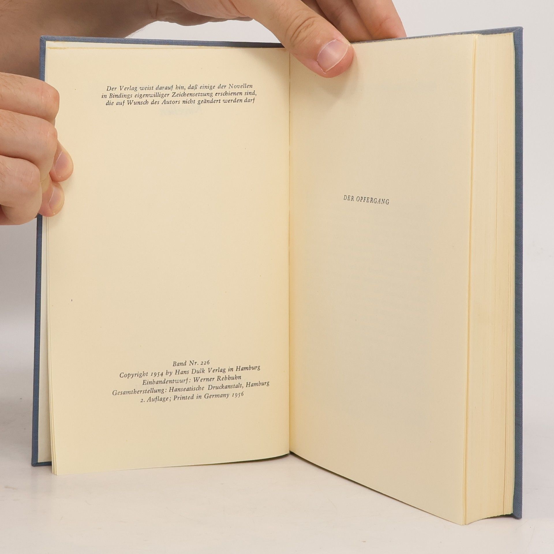 Rudolf Georg Binding Novellen