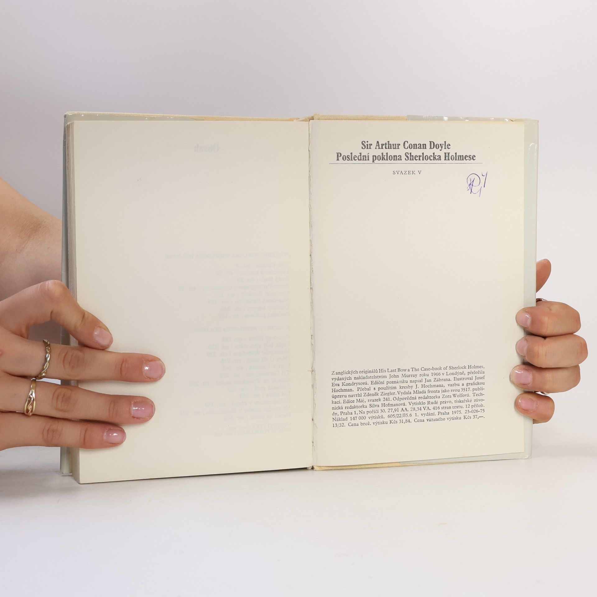 Arthur Conan Doyle Poslední poklona Sherlocka Holmese