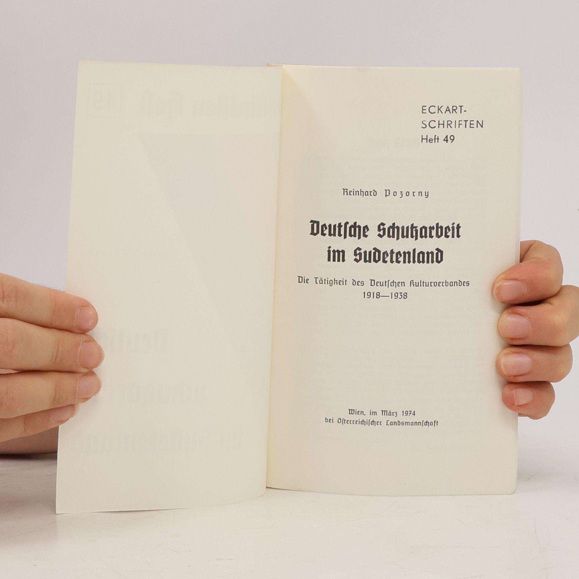 Reinhard Pozorny Deutsche Schuharbeit im Sudetenland