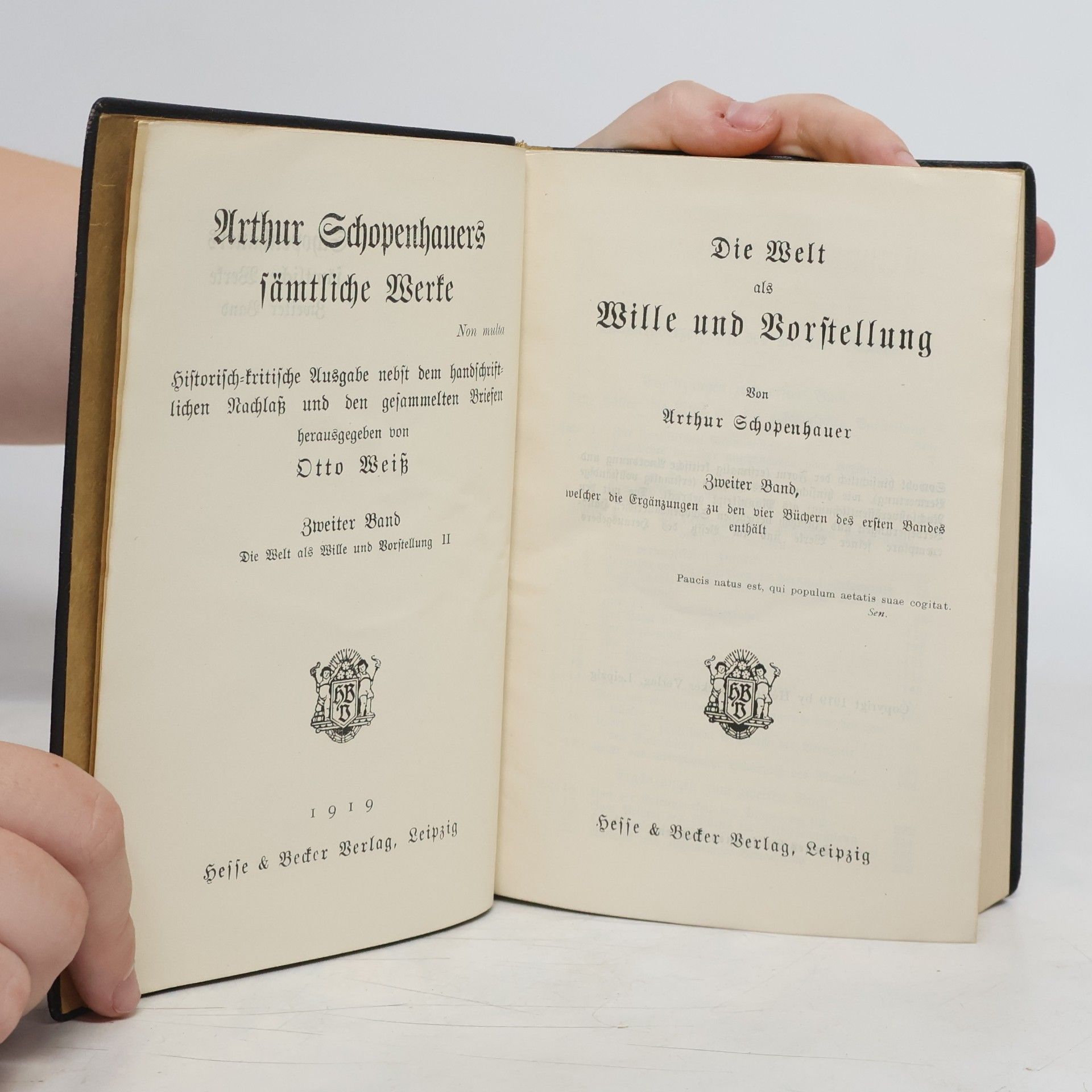 Arthur Schopenhauer Die Welt als Wille und Vorstellung