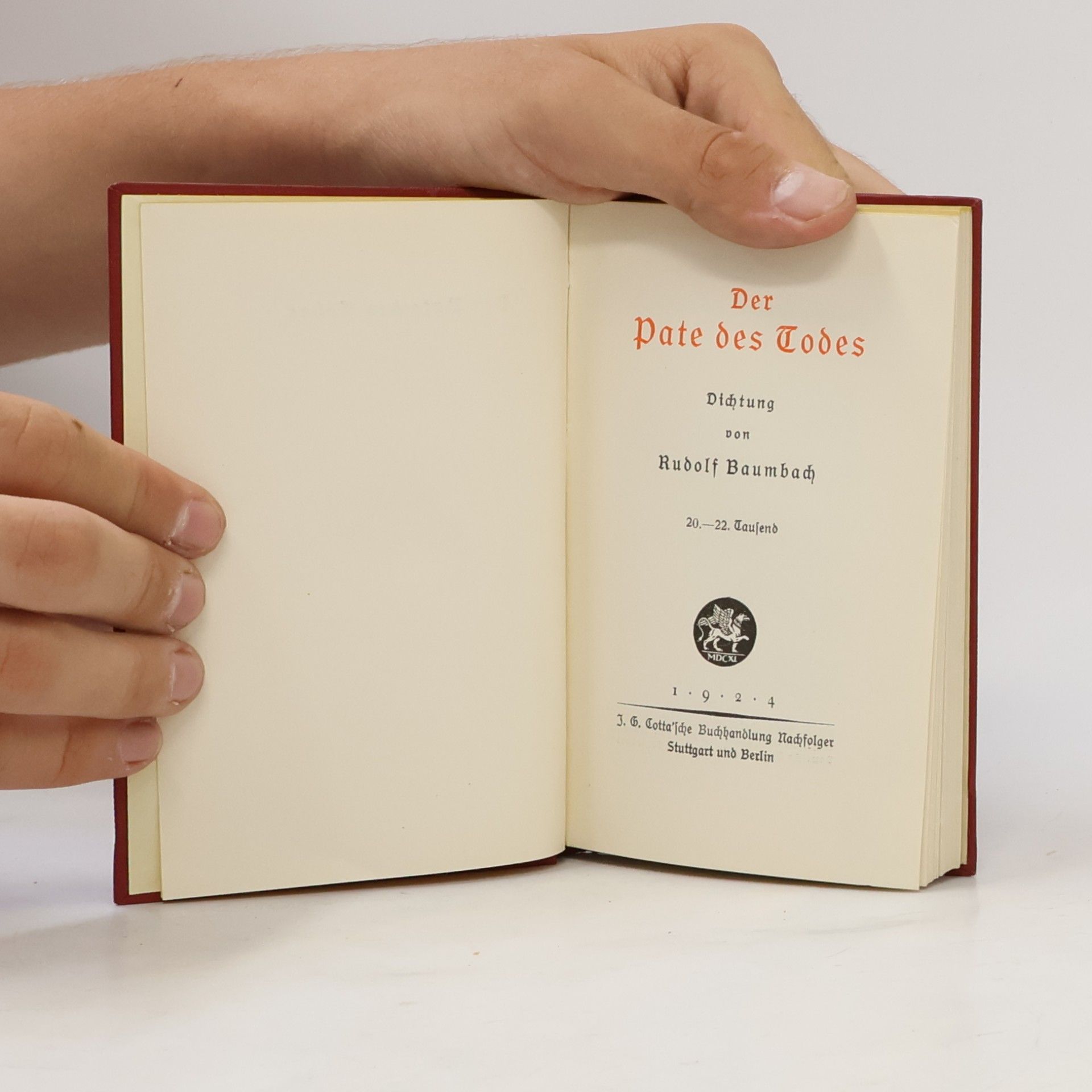Rudolf Baumbach Der Pate des Todes