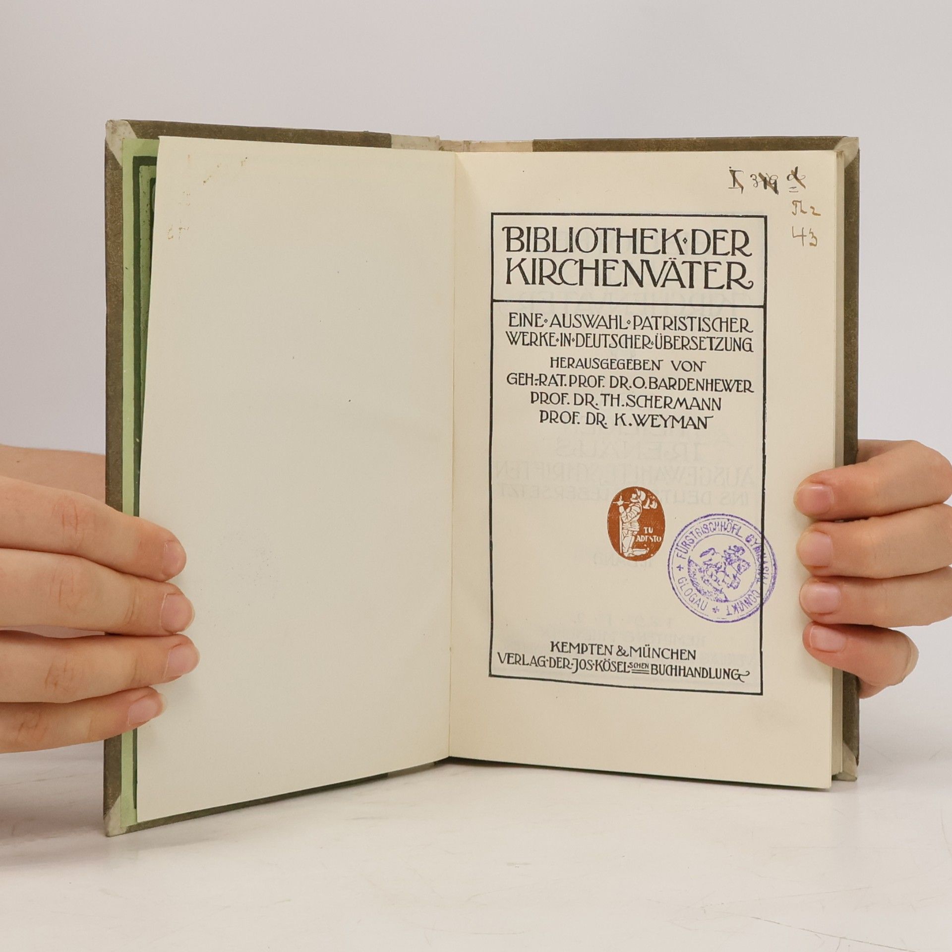 Otto Bardenhewer Bibliothek der Kirchenväter
