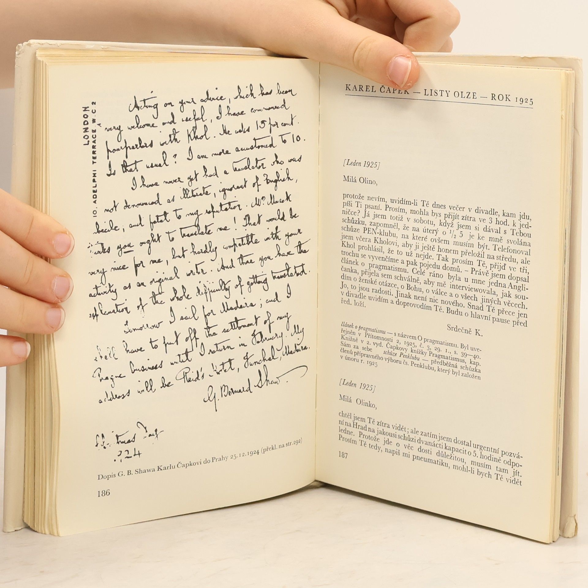 Karel Čapek Listy Olze
