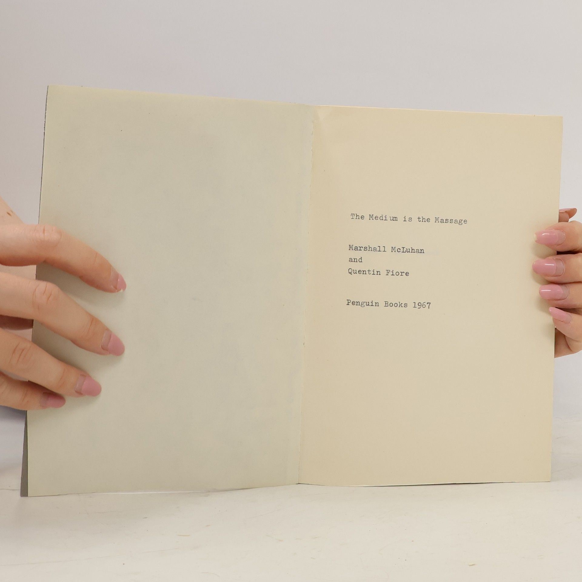 Marshall McLuhan The Medium is the Massage