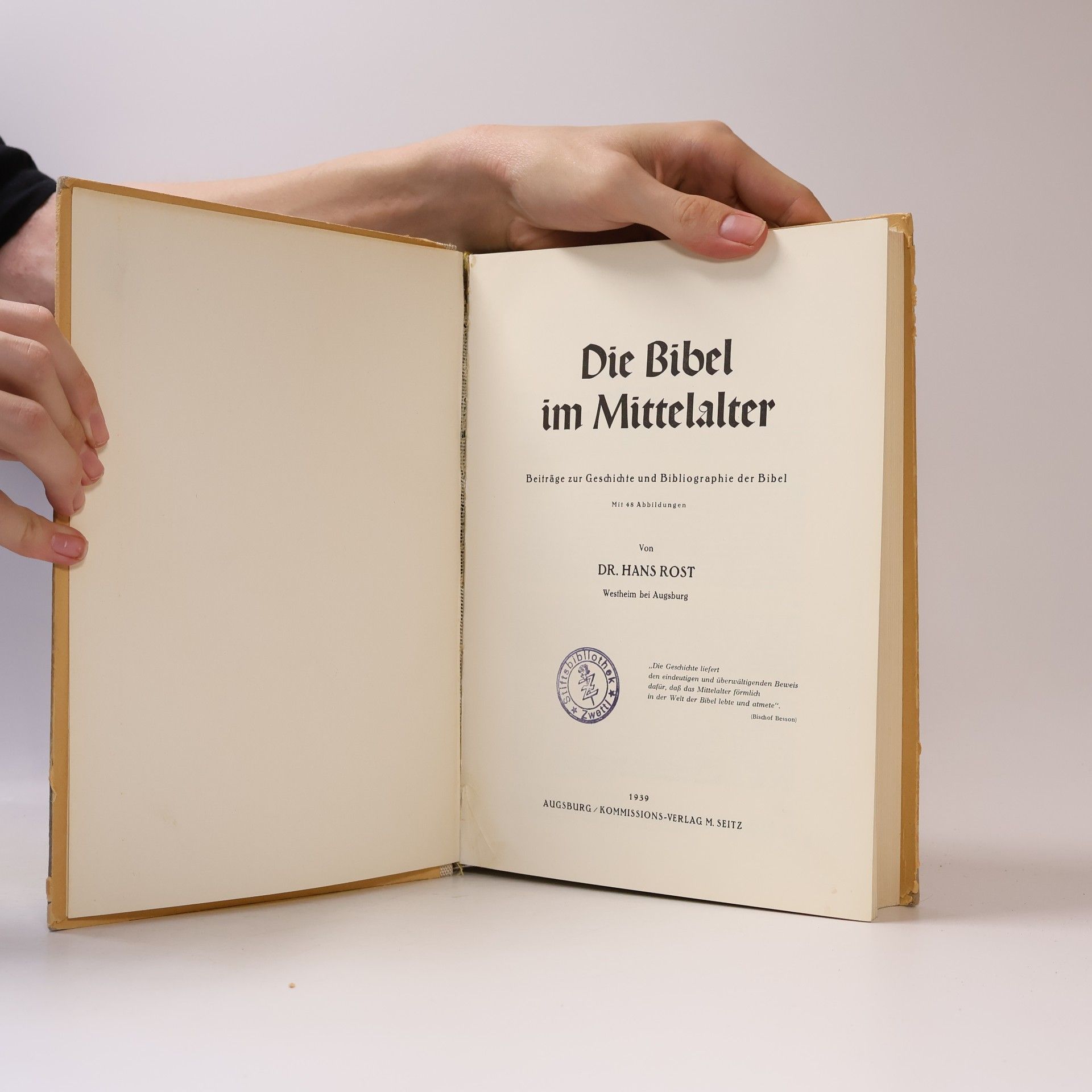 Hans Rost Die Bibel im Mittelalter