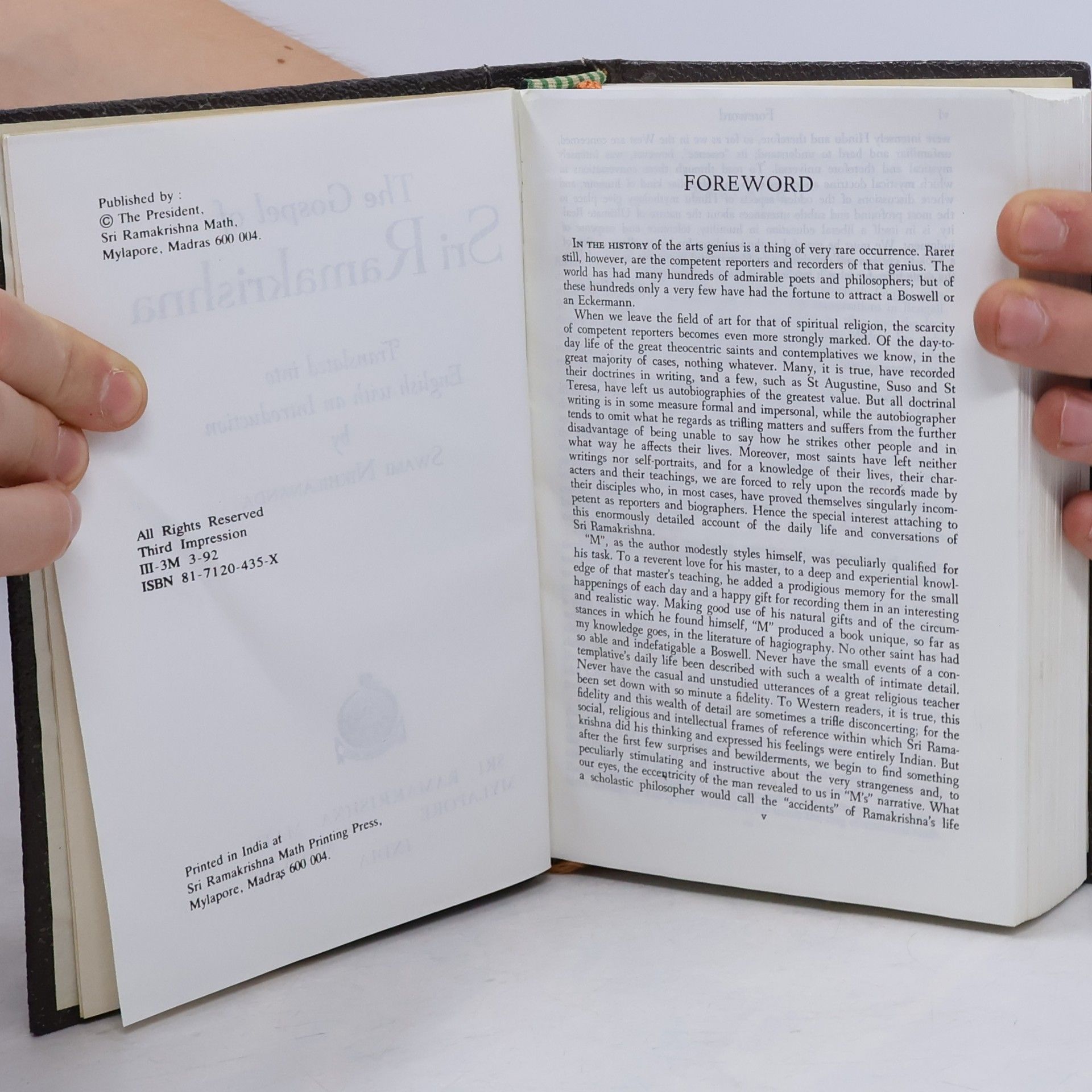 Sri Ramakrishna Math The Gospel of Sri Ramakrishna