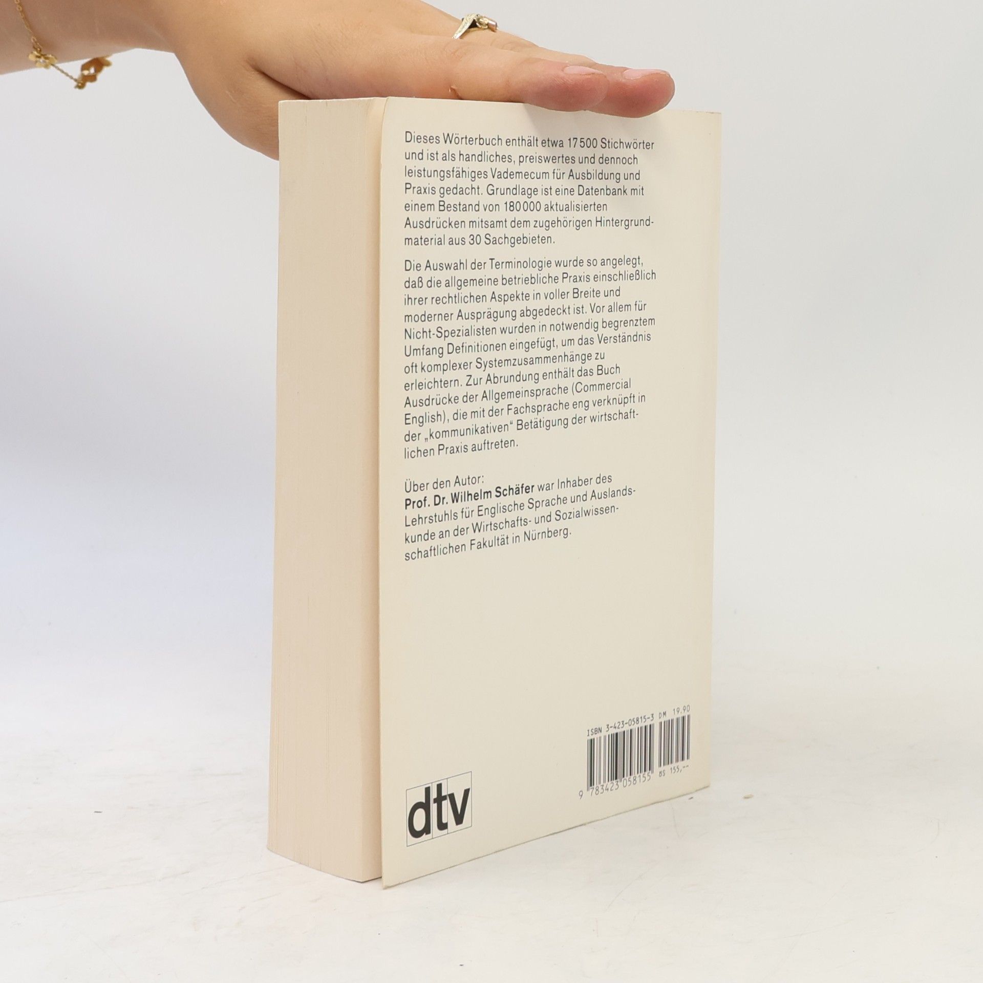 Carl Schaefer Management & marketing dictionary. Teil I, Englisch - Deutsch