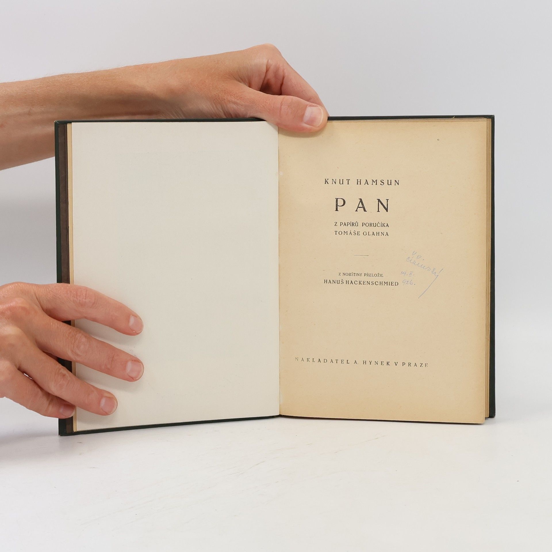 Knut Hamsun Pan. Z papírů poručíka Tomáše Glahna