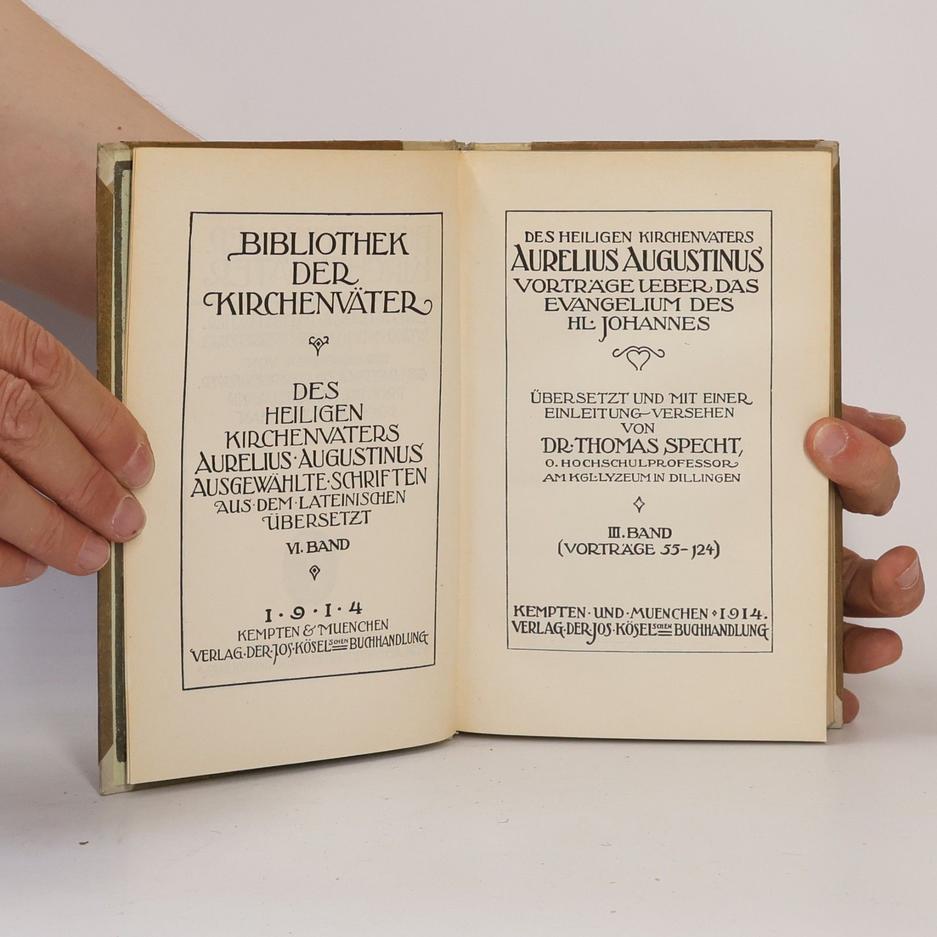 Augustín Vorträge über das Evangelium des hl. Johannes