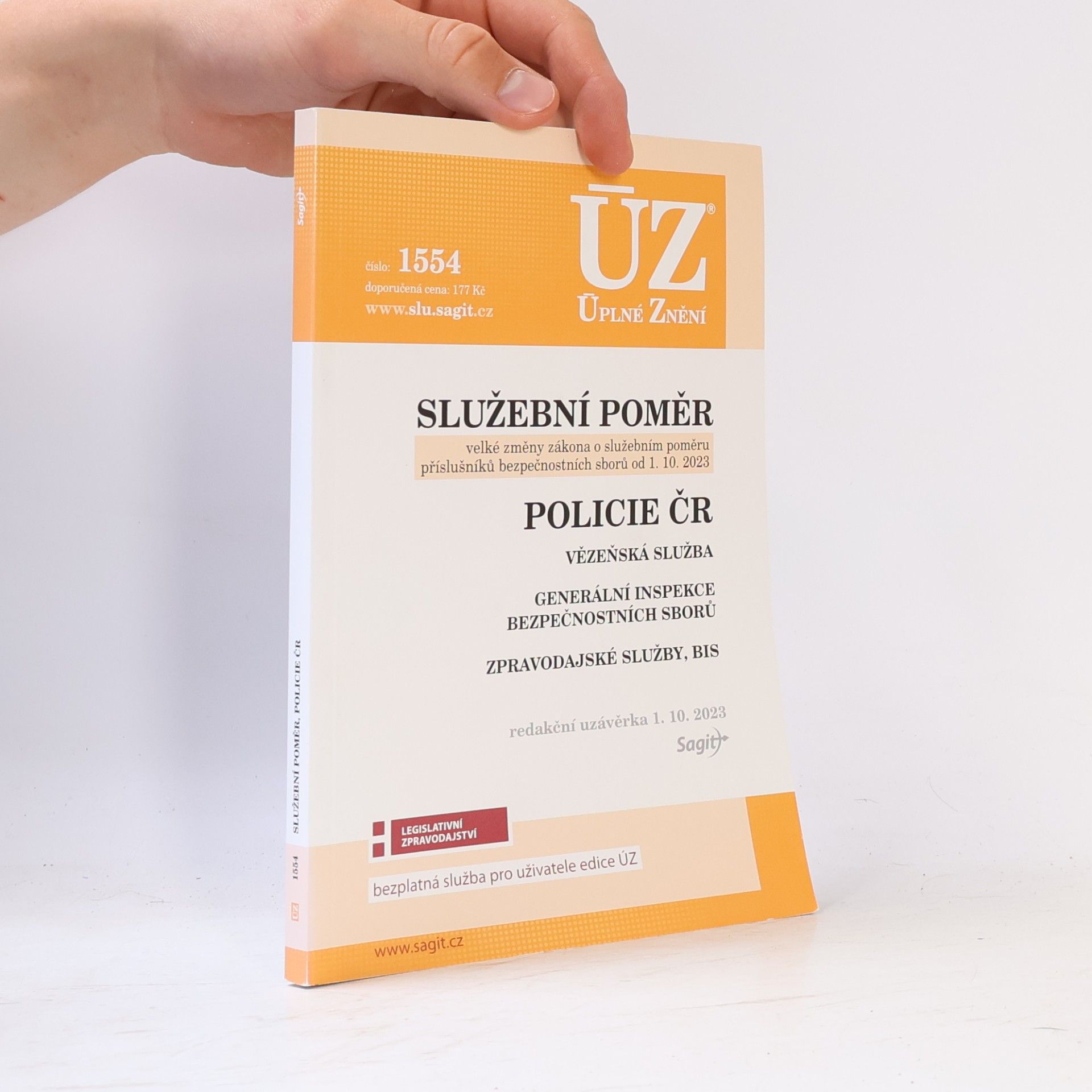 Auteurscollectief ÚZ 1554 Služební poměr příslušníků bezpečnostních sborů, Policie ČR, Vězeňská služba, BIS, Zpravodajské služby