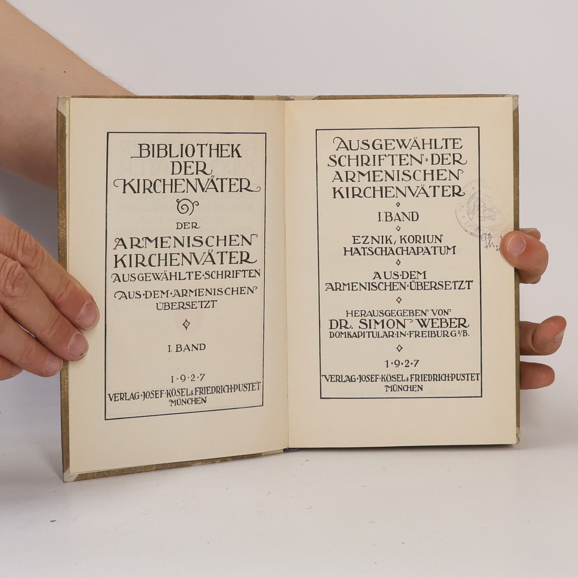 Autorenkollektiv Bibliothek der Kirchevärter der Armenischen Kirchenvärter 1