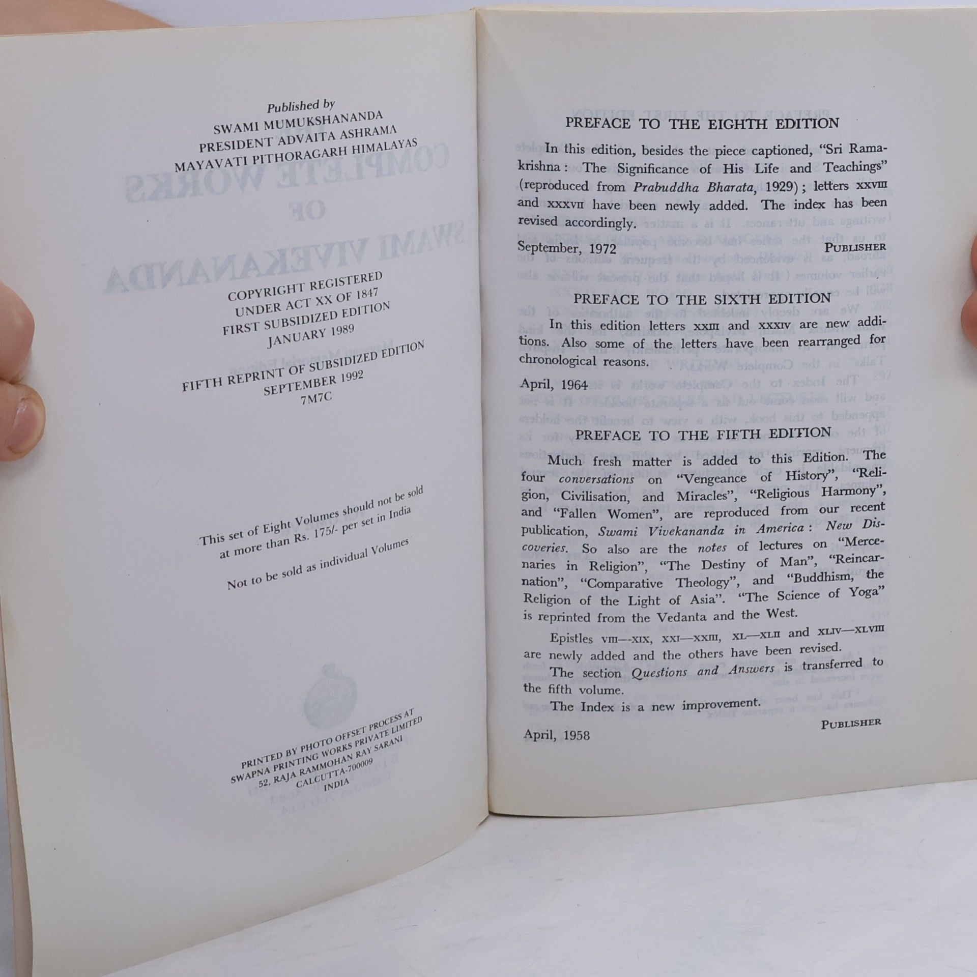 Svámí Vivékánanda The Complete Works of Swami Vivekanada 7