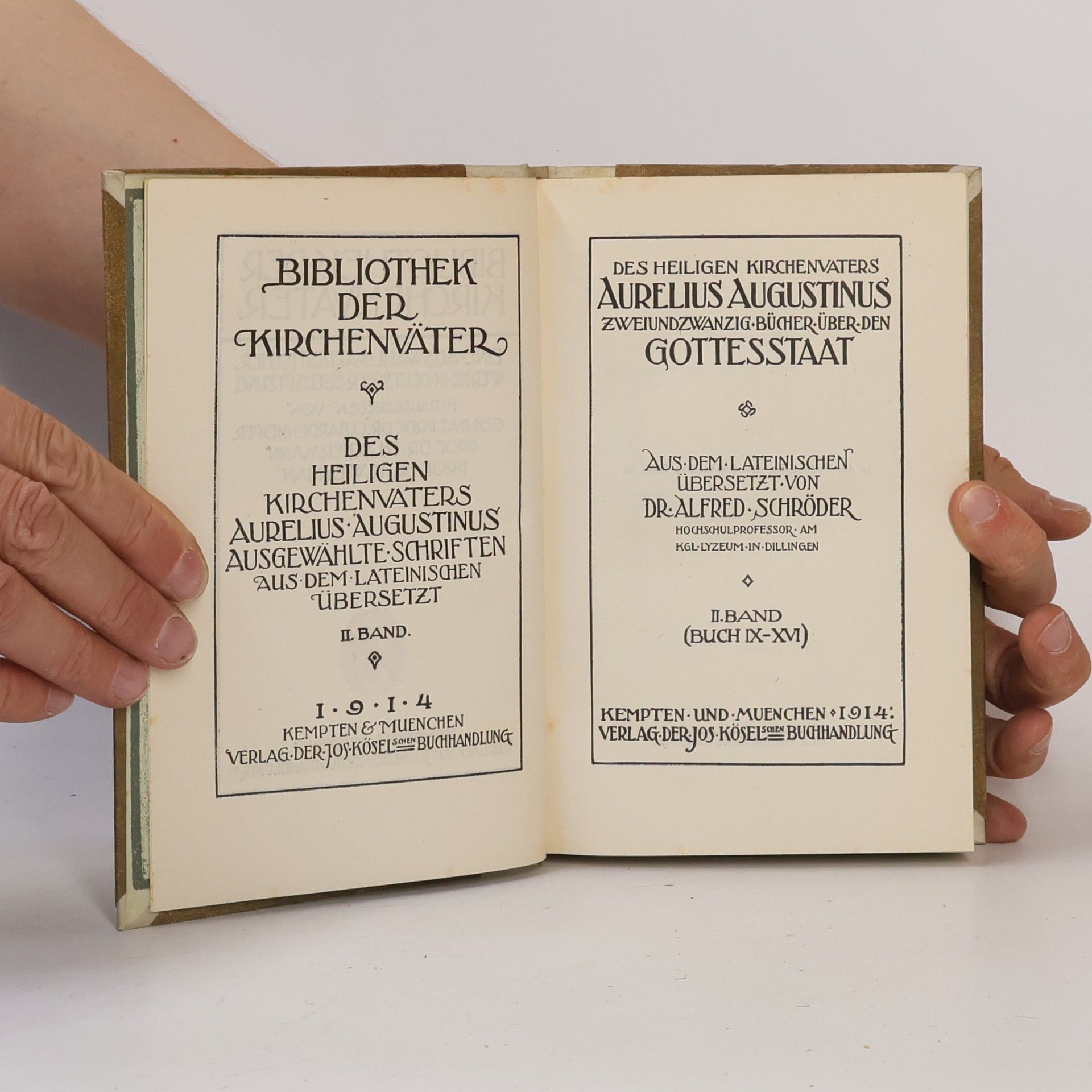 Augustin Zweiundzwanzig Bücher über den Gottesstaat