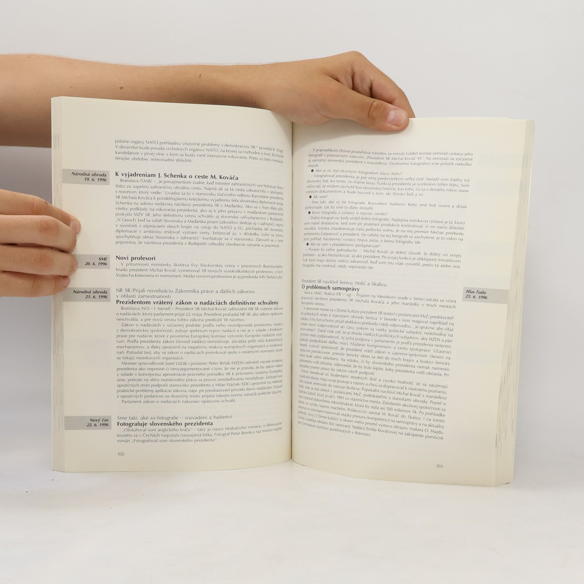 Autorenkollektiv Aktivity prezidenta Slovenskej republiky Michala Kováča v zrkadle tlače 1996