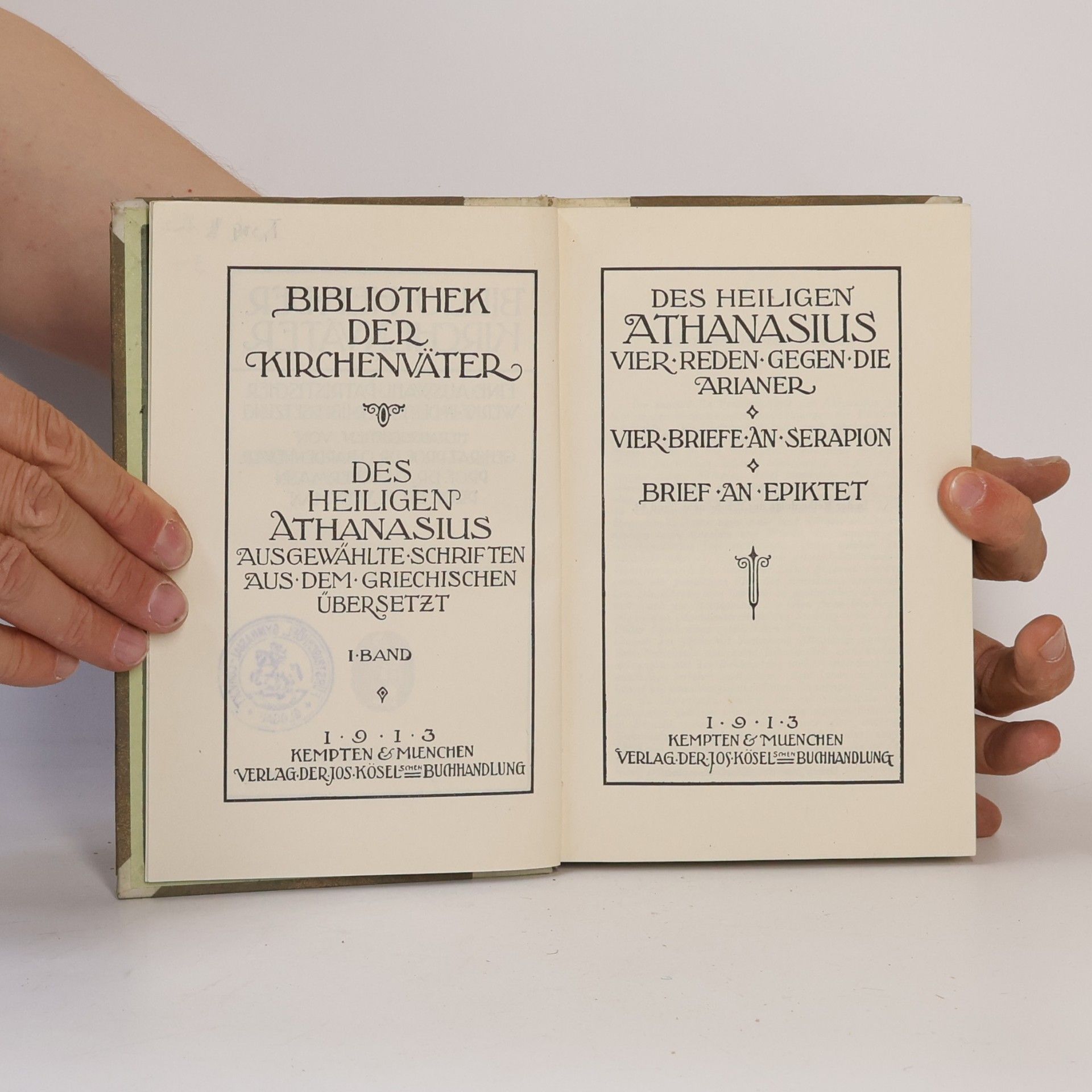 Autorenkollektiv Bibliothek der Kirchenväter I. Band