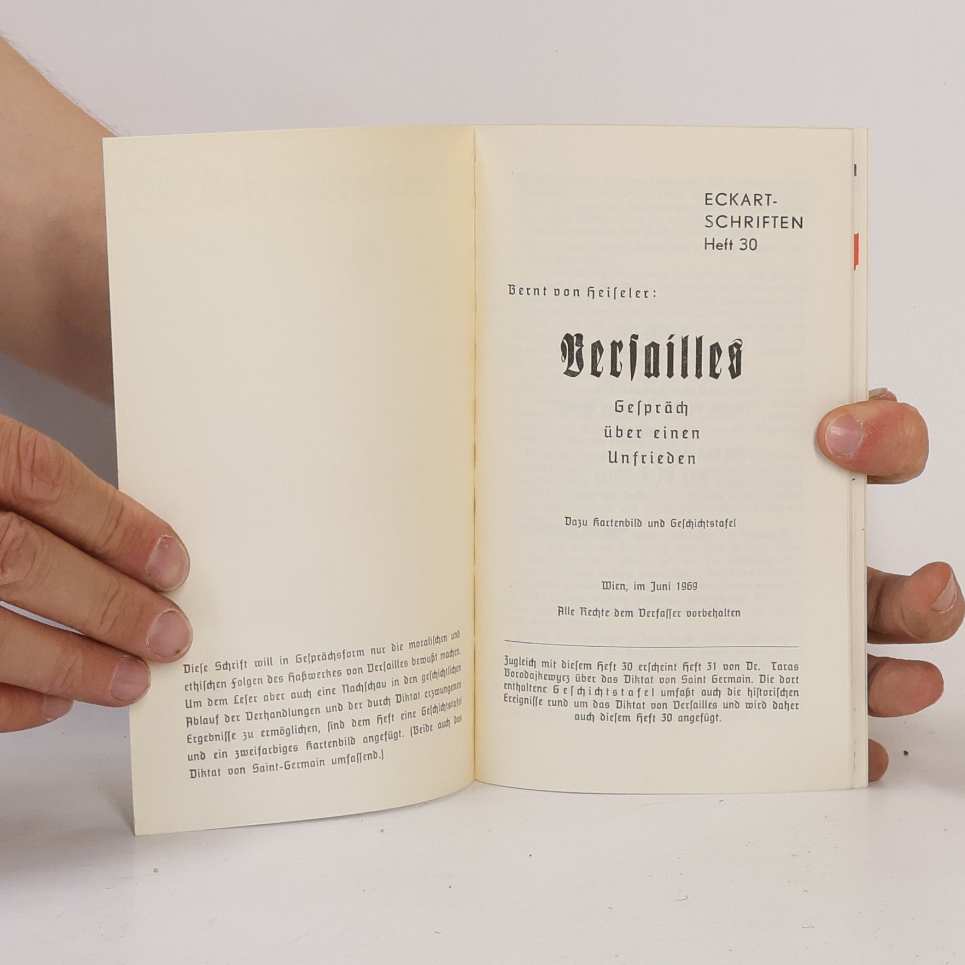Bernt von Heiseler Eckartschriften Heft 30.