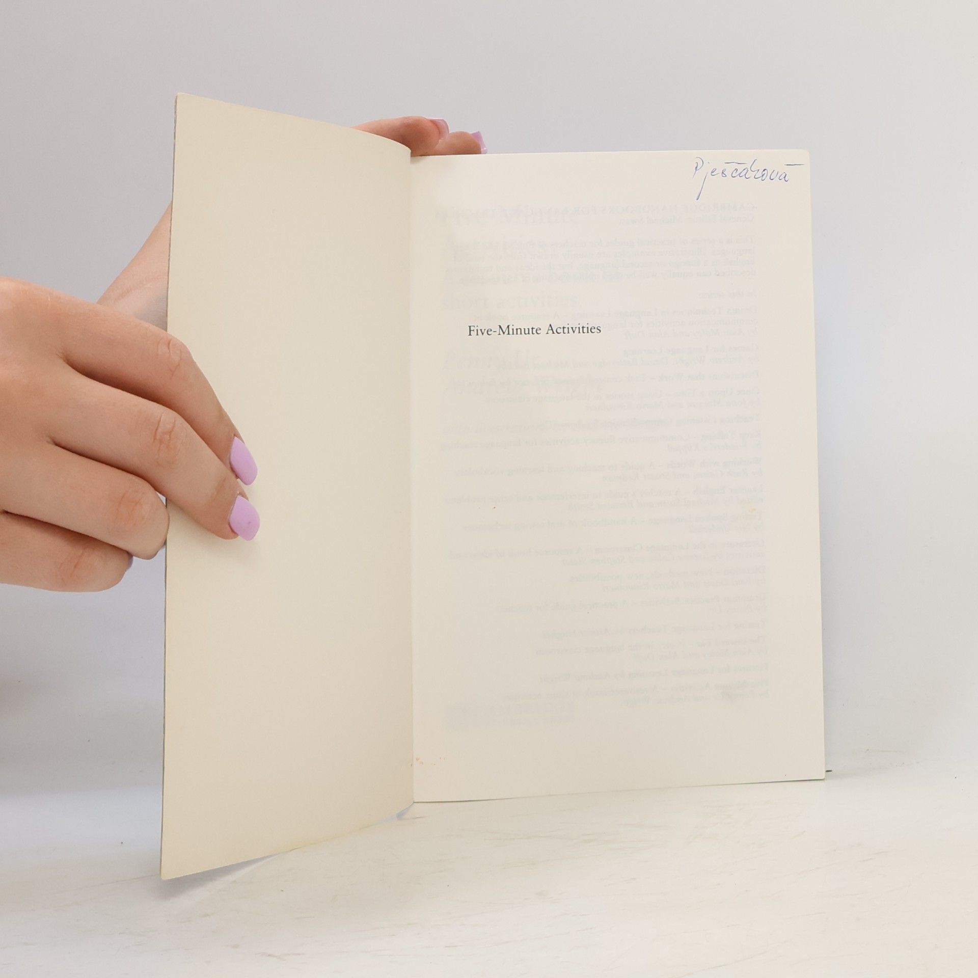 Penny Ur Five-minute activities. A resource book of short activities