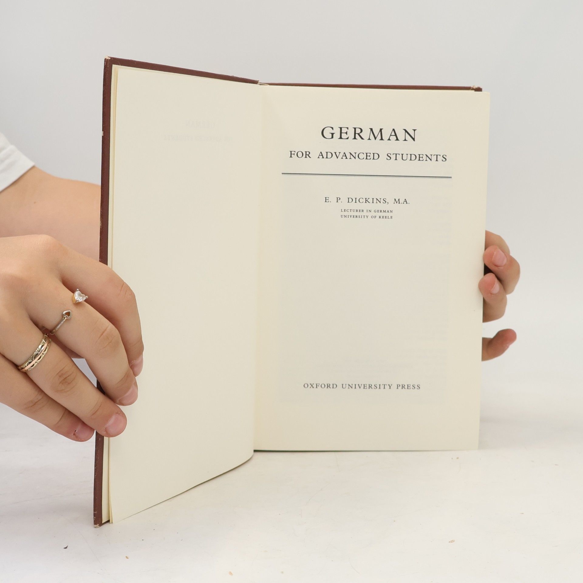 Eric Paul Dickins German for Advanced Students
