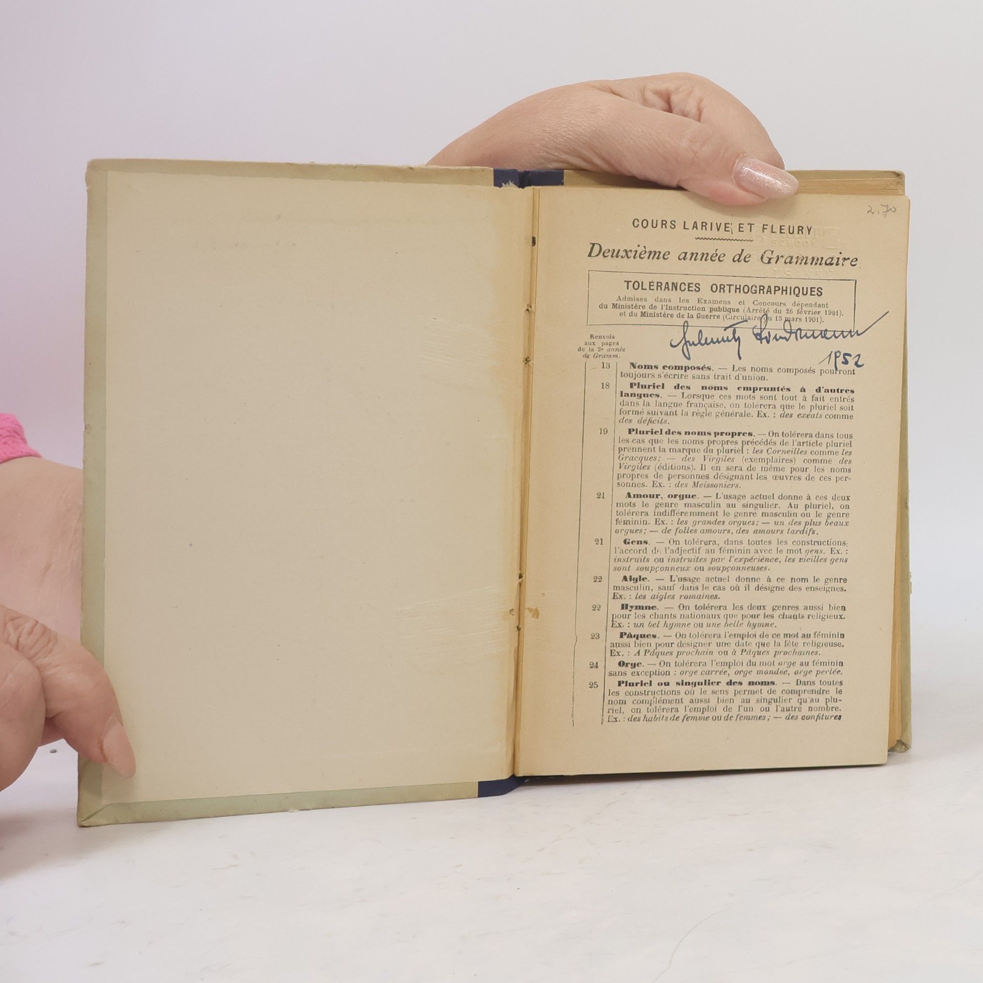 Jean Constant La deuxième année de Grammaire