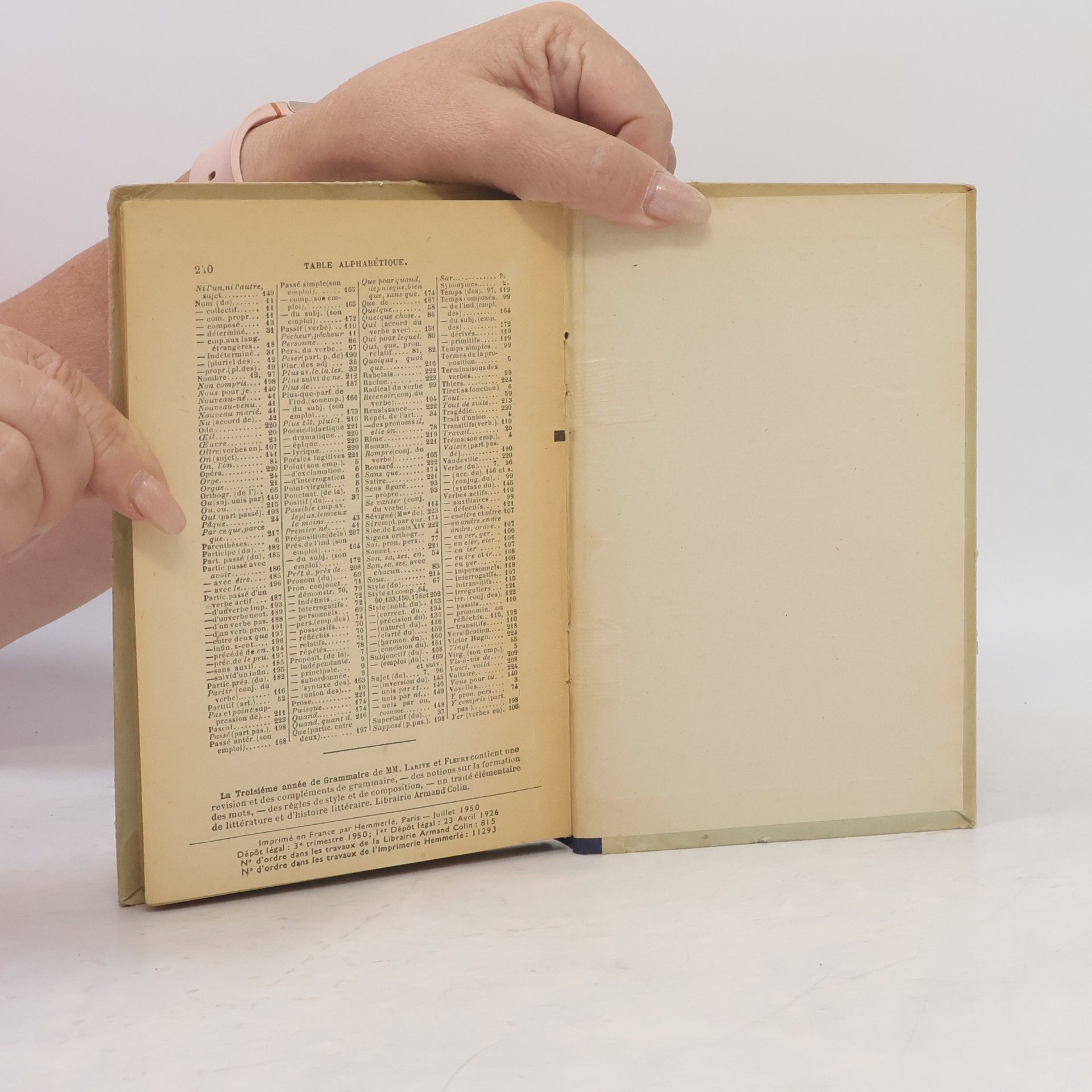 Jean Constant La deuxième année de Grammaire