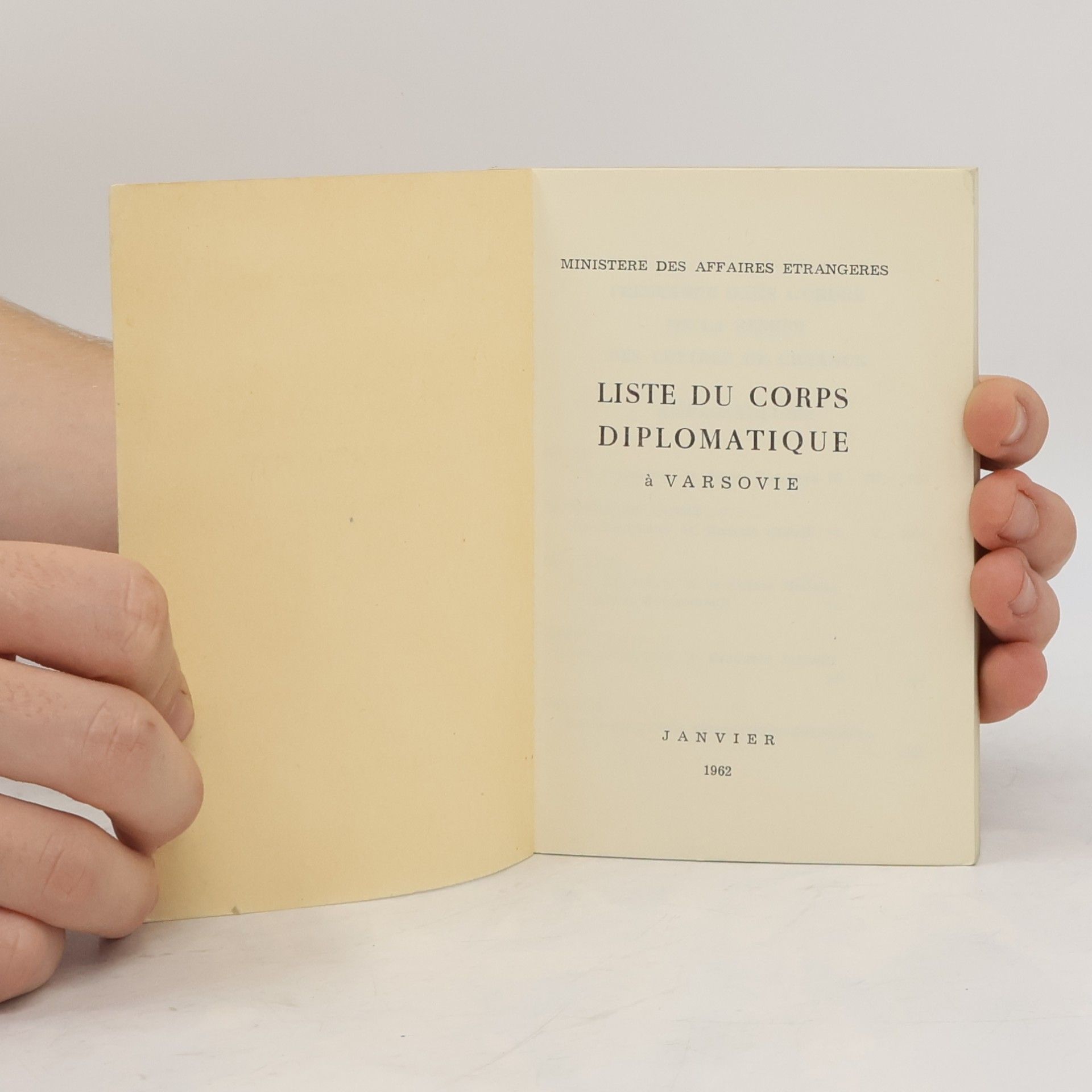 Autorenkollektiv Liste du corps diplomatique à Varsovie