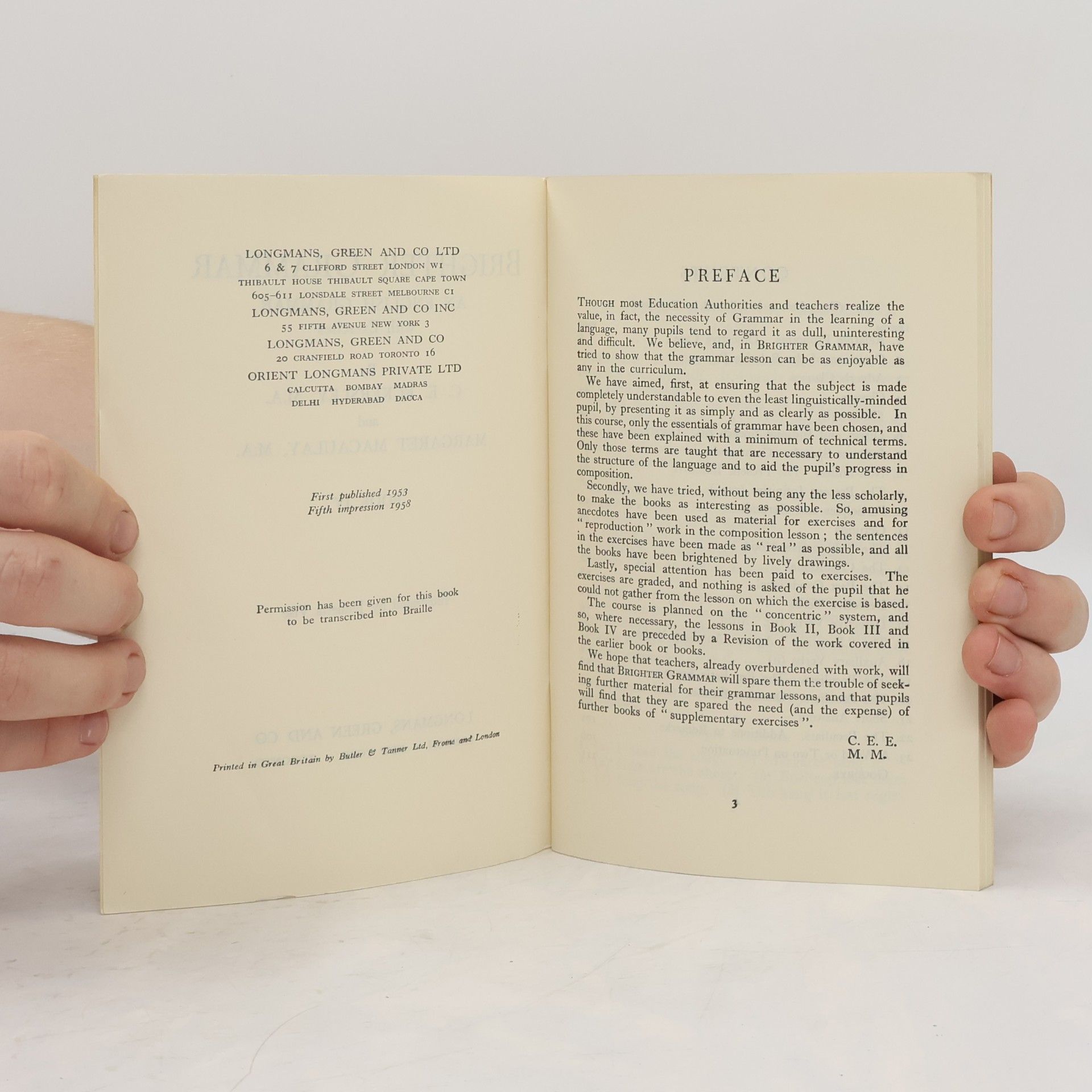 Charles Ewart Eckersley Brighter Grammar 4