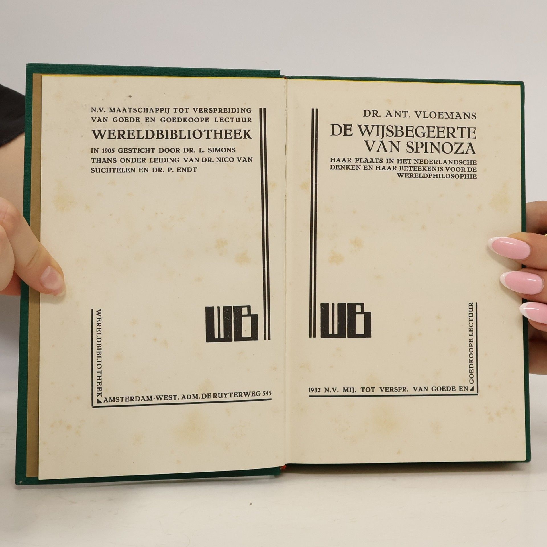 Antoon Vloemans De wijsbegeerte van Spinoza