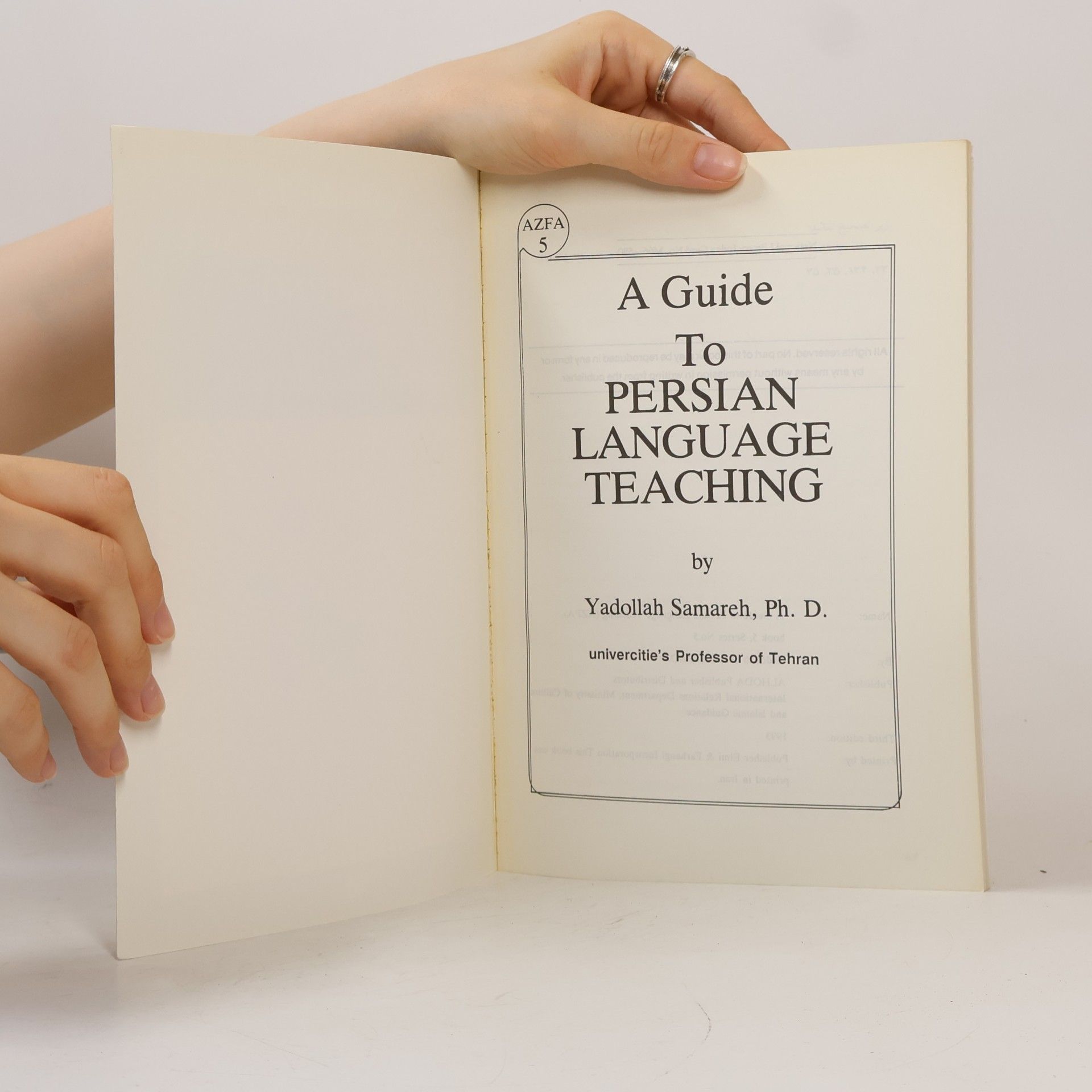 Yadollah Samareh A Guide to Persian Language Teaching