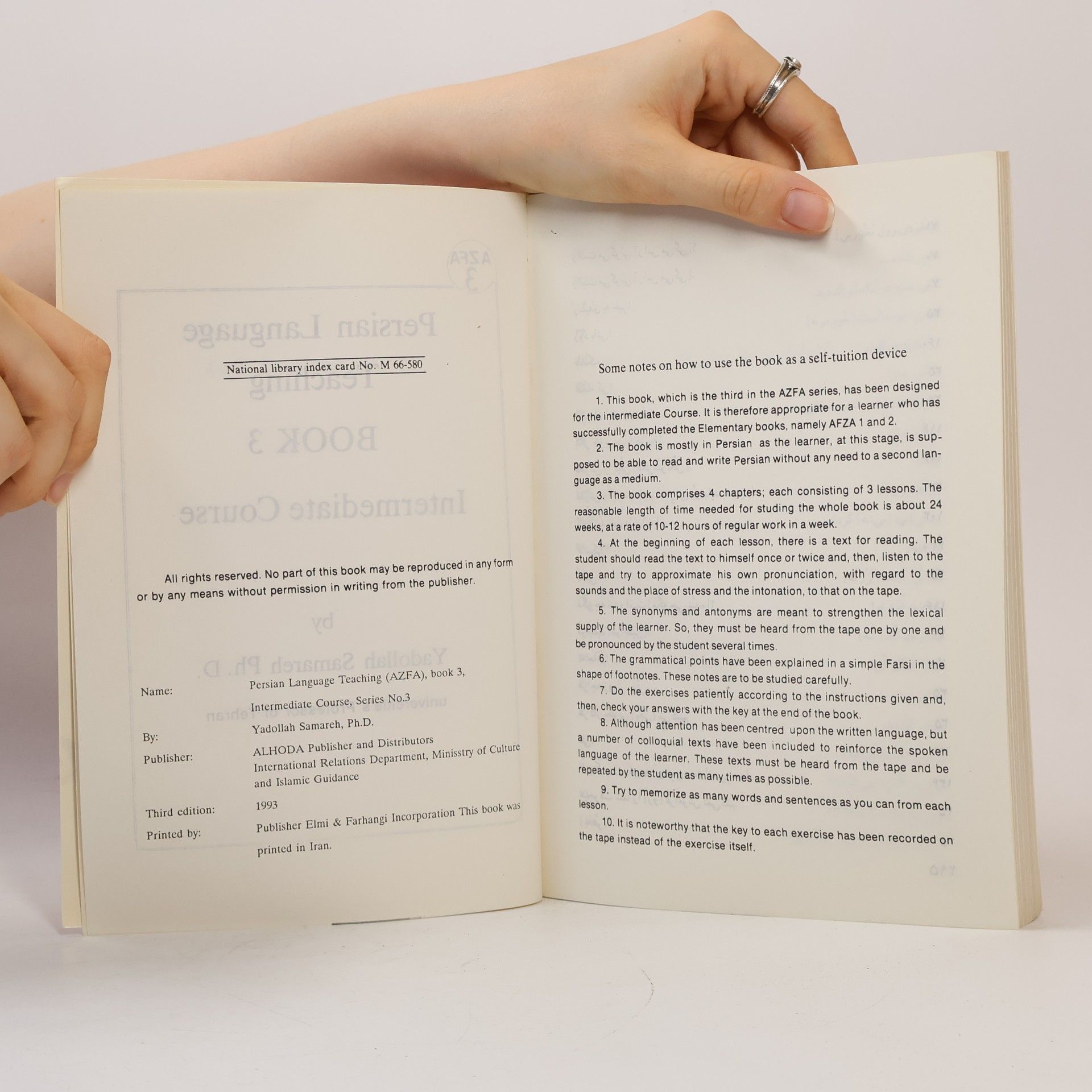 Yadollah Samareh Persian Language Teaching. Book 3