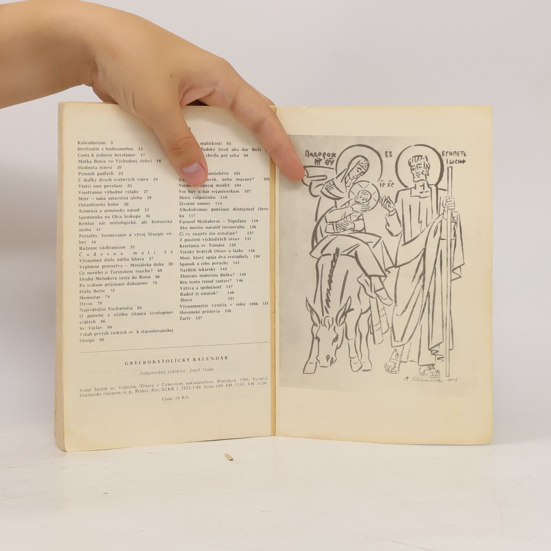 Collectif d'auteurs Gréckokatolický kalendár 1986