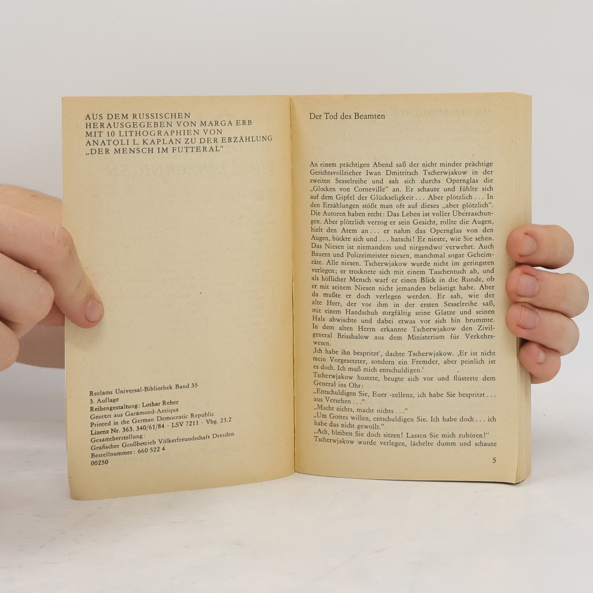 Anton Chekhov Aus den Notizen eines Jähzornigen