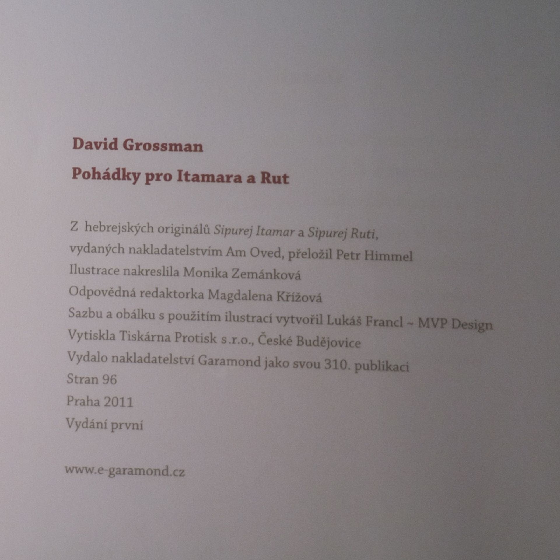 David Grossman Pohádky pro Itamara a Rut
