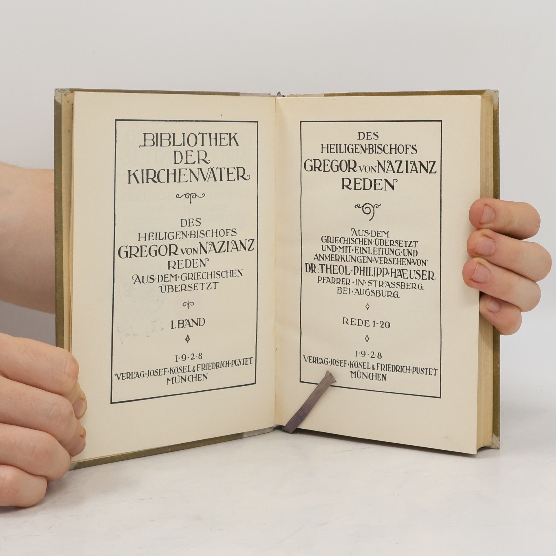 Gregor von Nazianz Bibliothek der Kirchenärter des Heiligen-Bischofs I