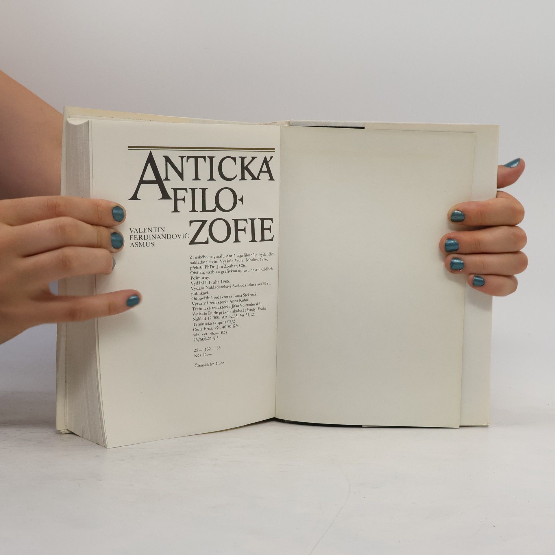 Valentin Ferdinandovič Asmus Antická filozofie