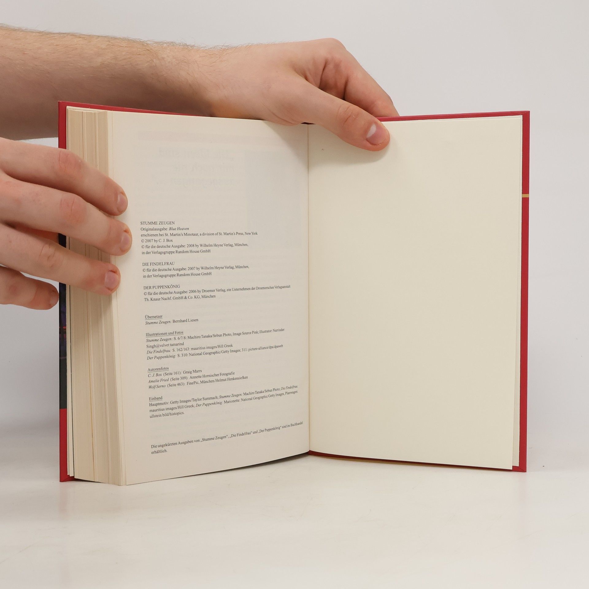 C. J. Box Reader's Digest Auswahlbücher. Stumme Zeugen. Die Findelfrau. Der Puppenkönig