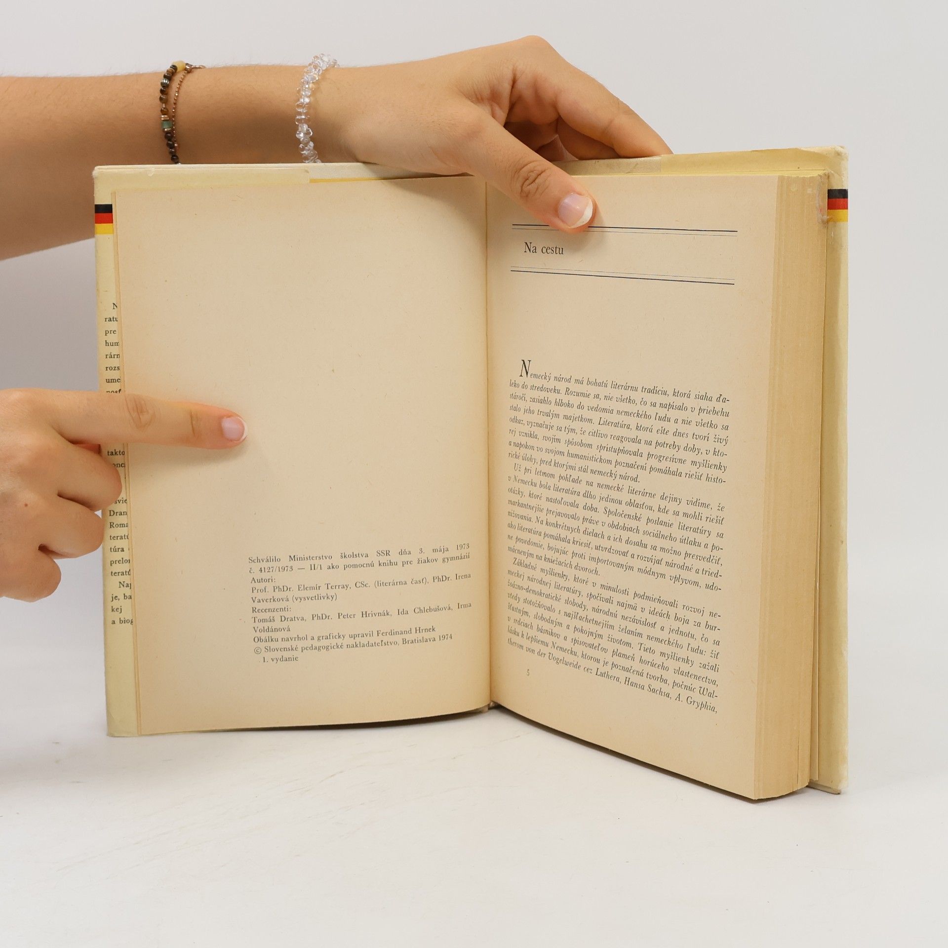 Elemír Terray Nemecká literárna čítanka. Deutsche Literatur erläuterungen Texte.