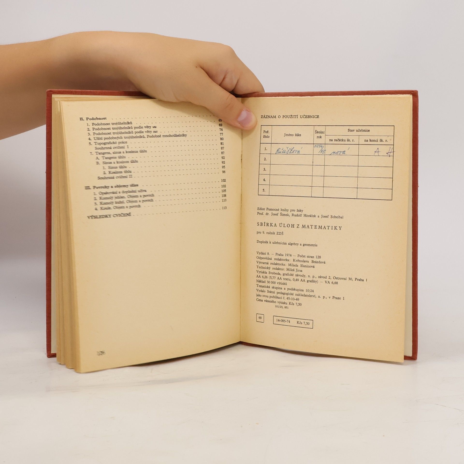 Kolektiv autorů Sbírka úloh z matematiky pro 9. ročník