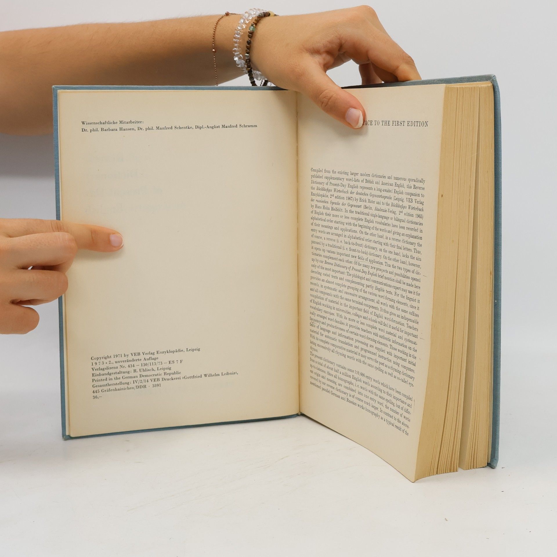 Martin Lehnert Reverse Dictionary of Present-day English