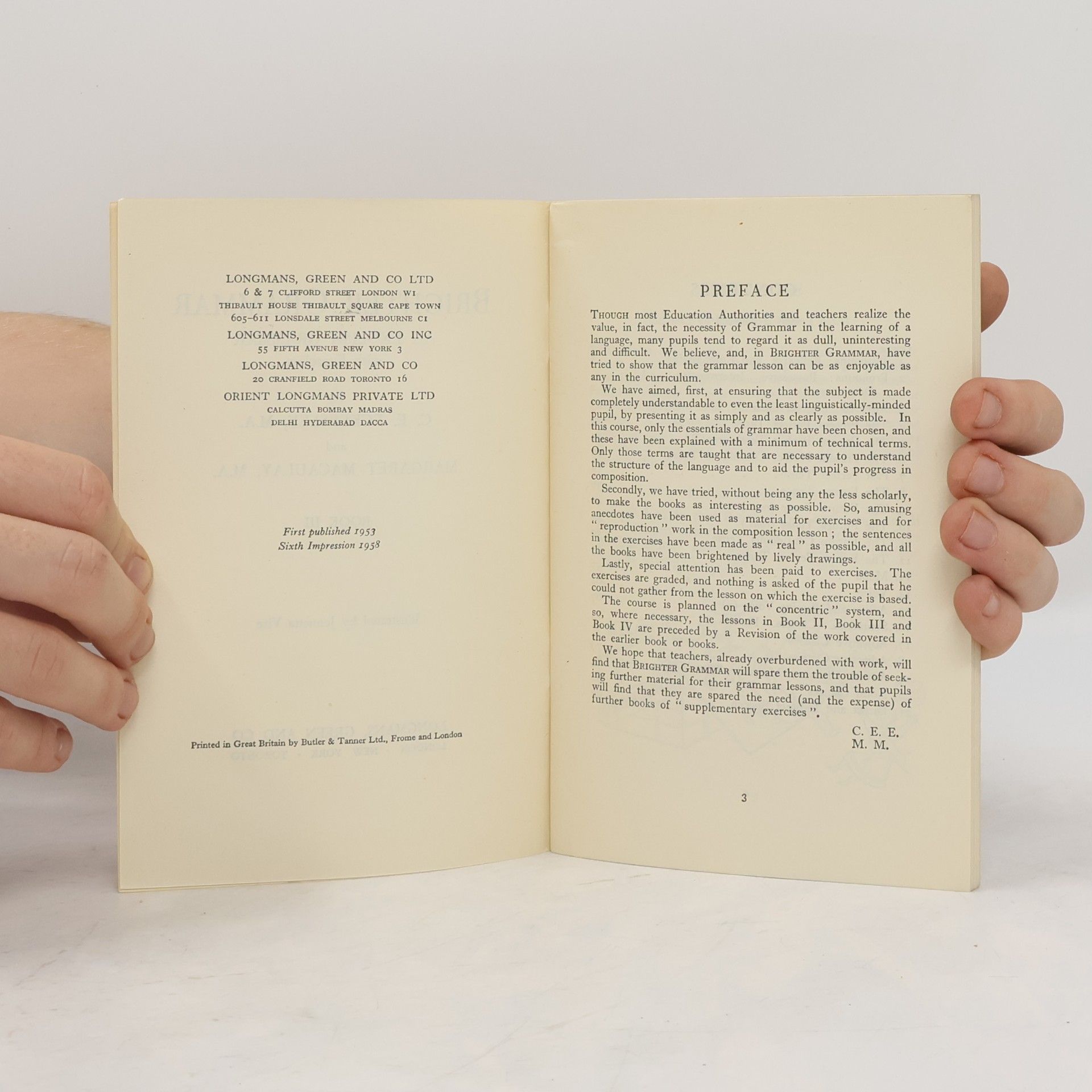 Charles Ewart Eckersley Brighter Grammar Book 3