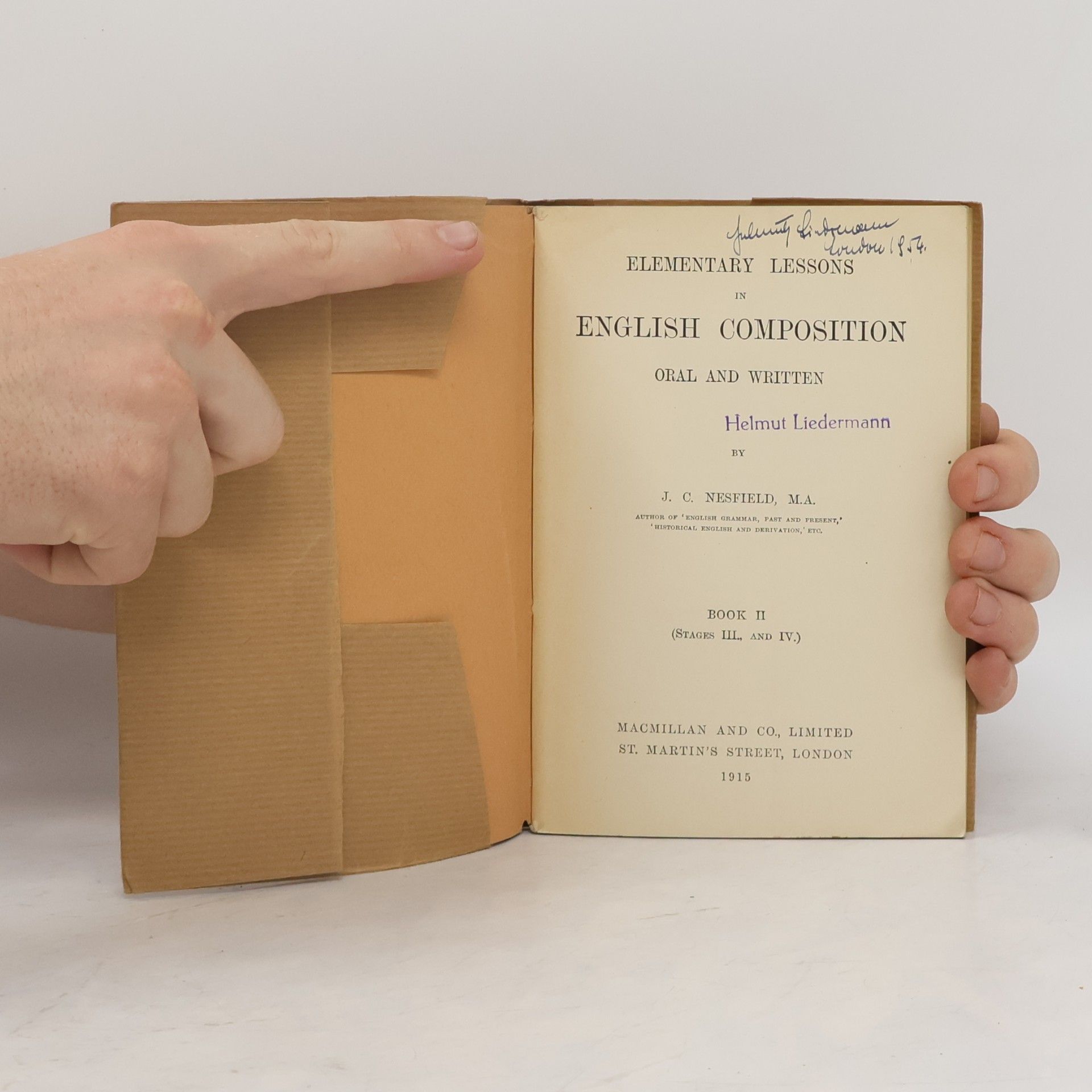 John Collinson Nesfield Elementary Lessons in English Composition Oral and Written II.