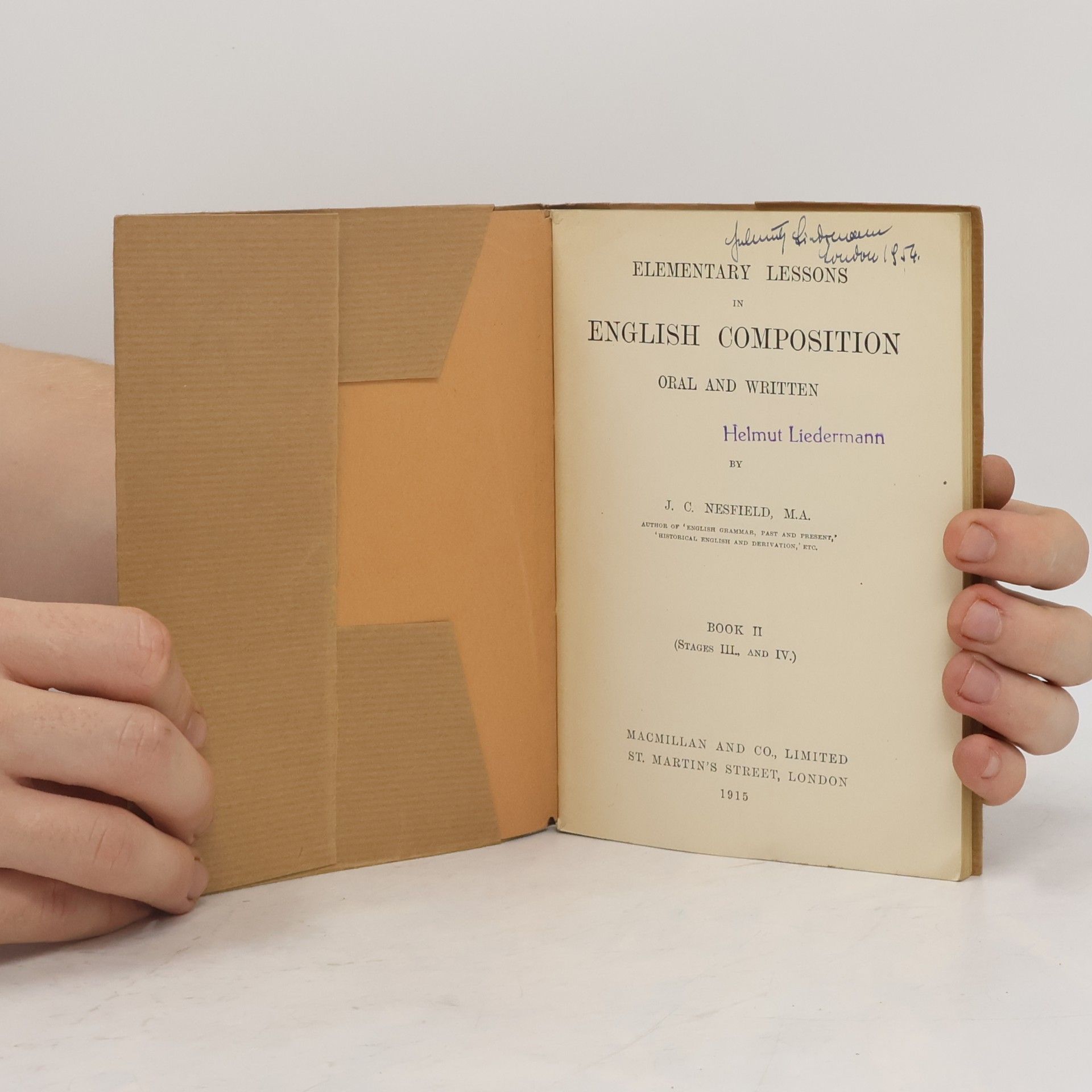 John Collinson Nesfield Elementary Lessons in English Composition Oral and Written II.