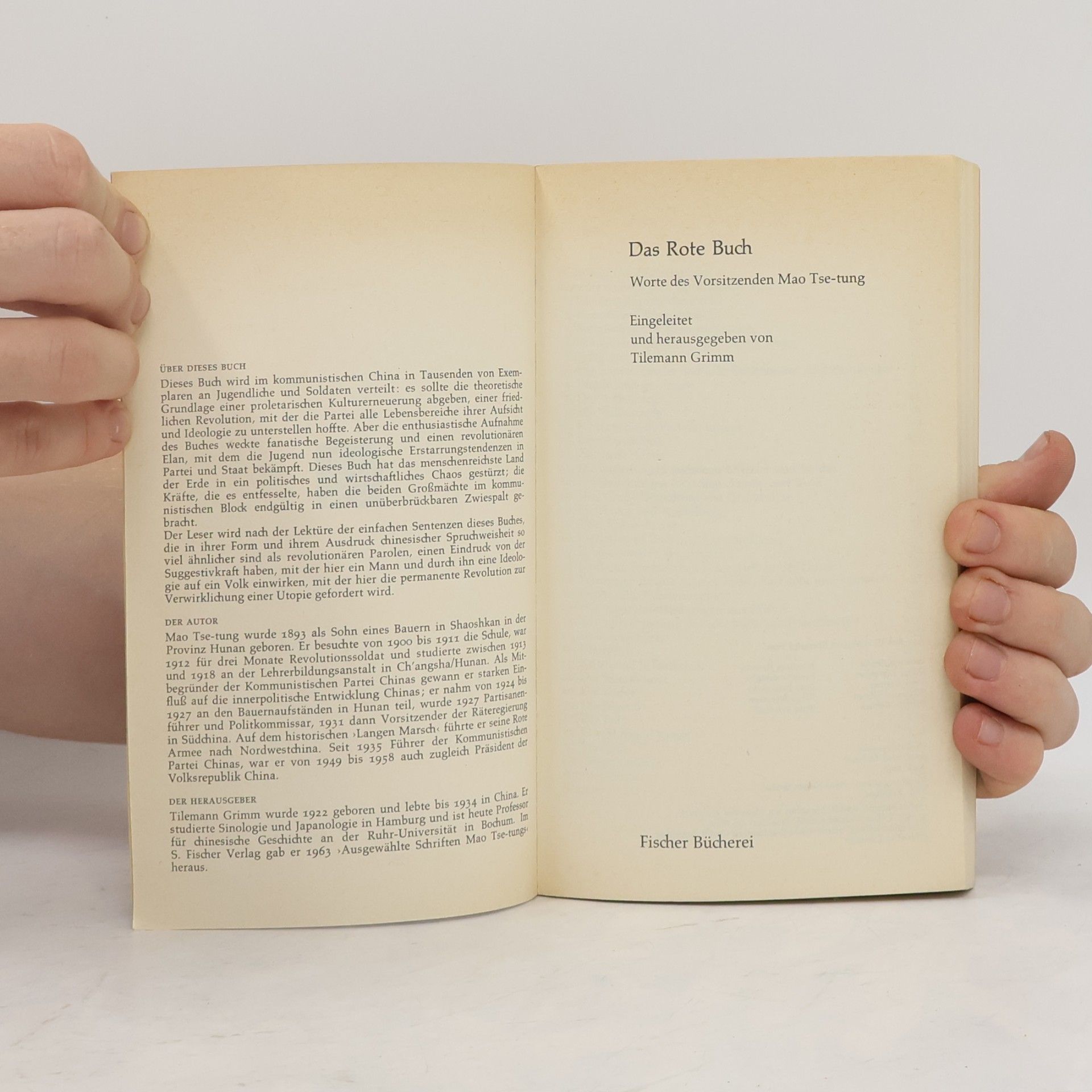 Zedong Mao Das Rote Buch. Worte des Vorsitzenden Mao Tse-tung