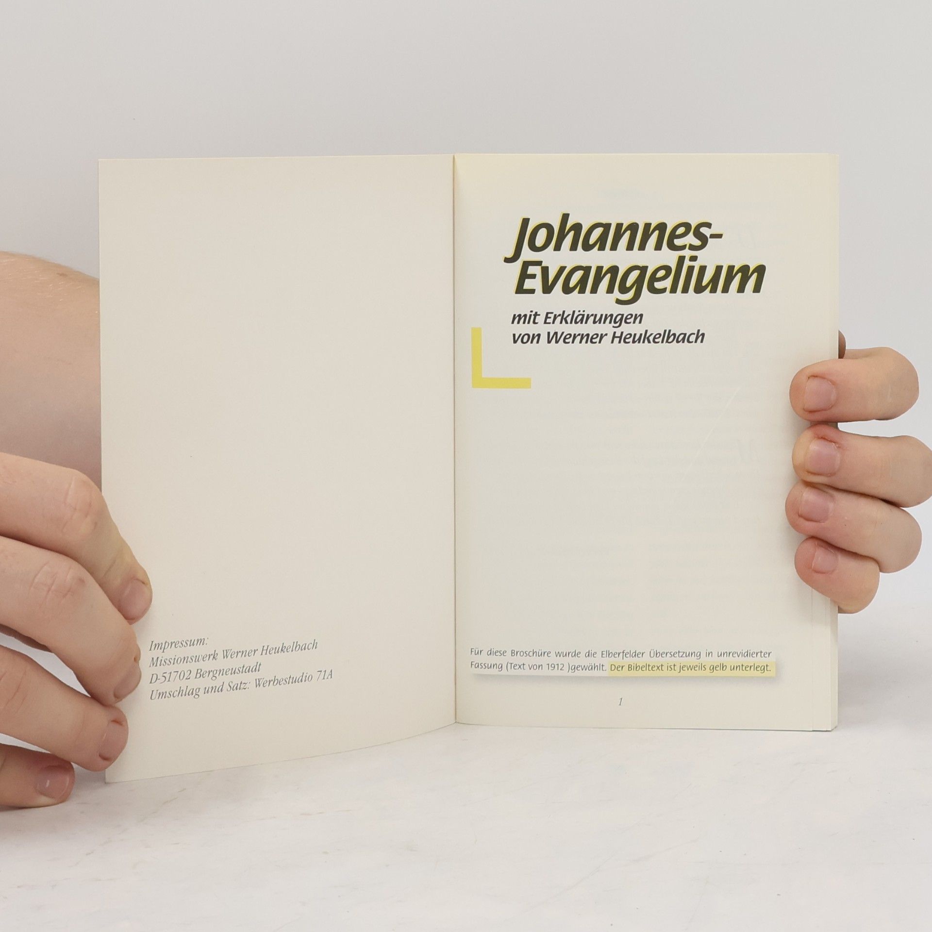 Werner Heukelbach Johannes-Evangelium