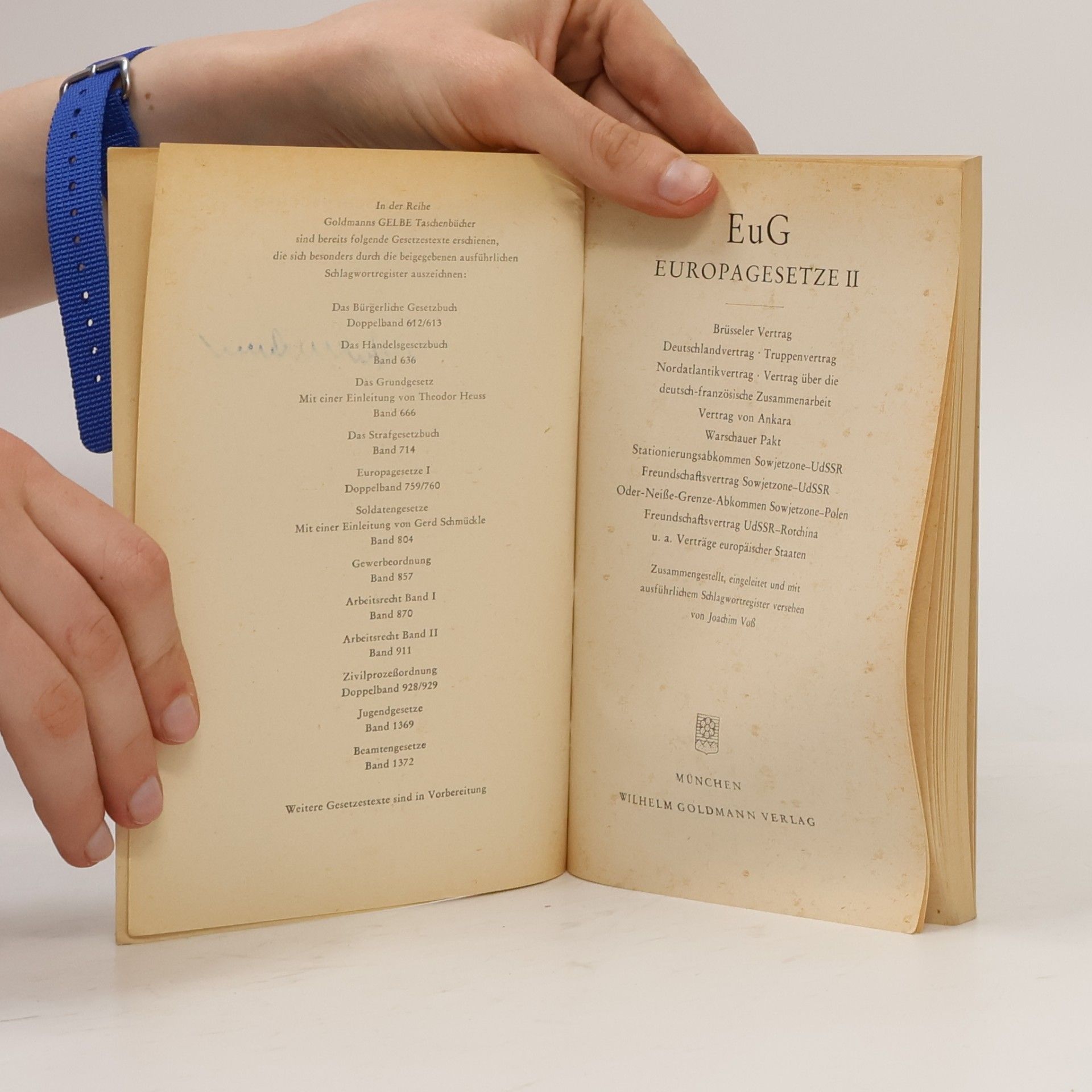 Autores varios EuG. Europagesetze II.