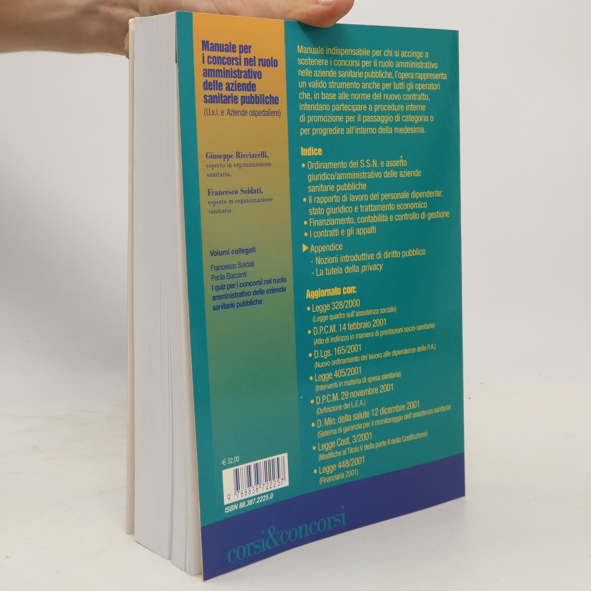 Giuseppe Ricciarelli Corsi & concorsi: Manuale per i concorsi nel ruolo amministrativo delle aziende sanitarie pubbliche